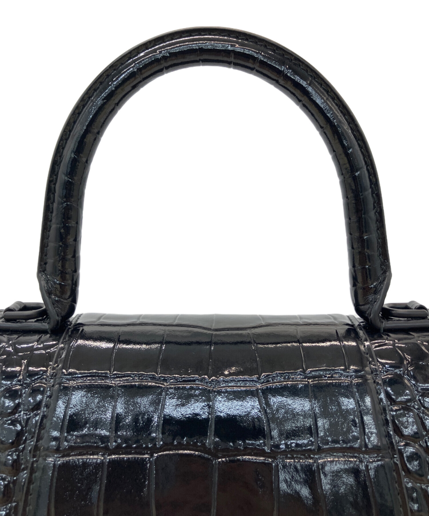 未使用品 バレンシアガ アワーグラス ダッフルバッグ ボストンバッグ ブラック 中古・古着通販】BALENCIAGA (バレンシアガ) アワーグラス ブラック
