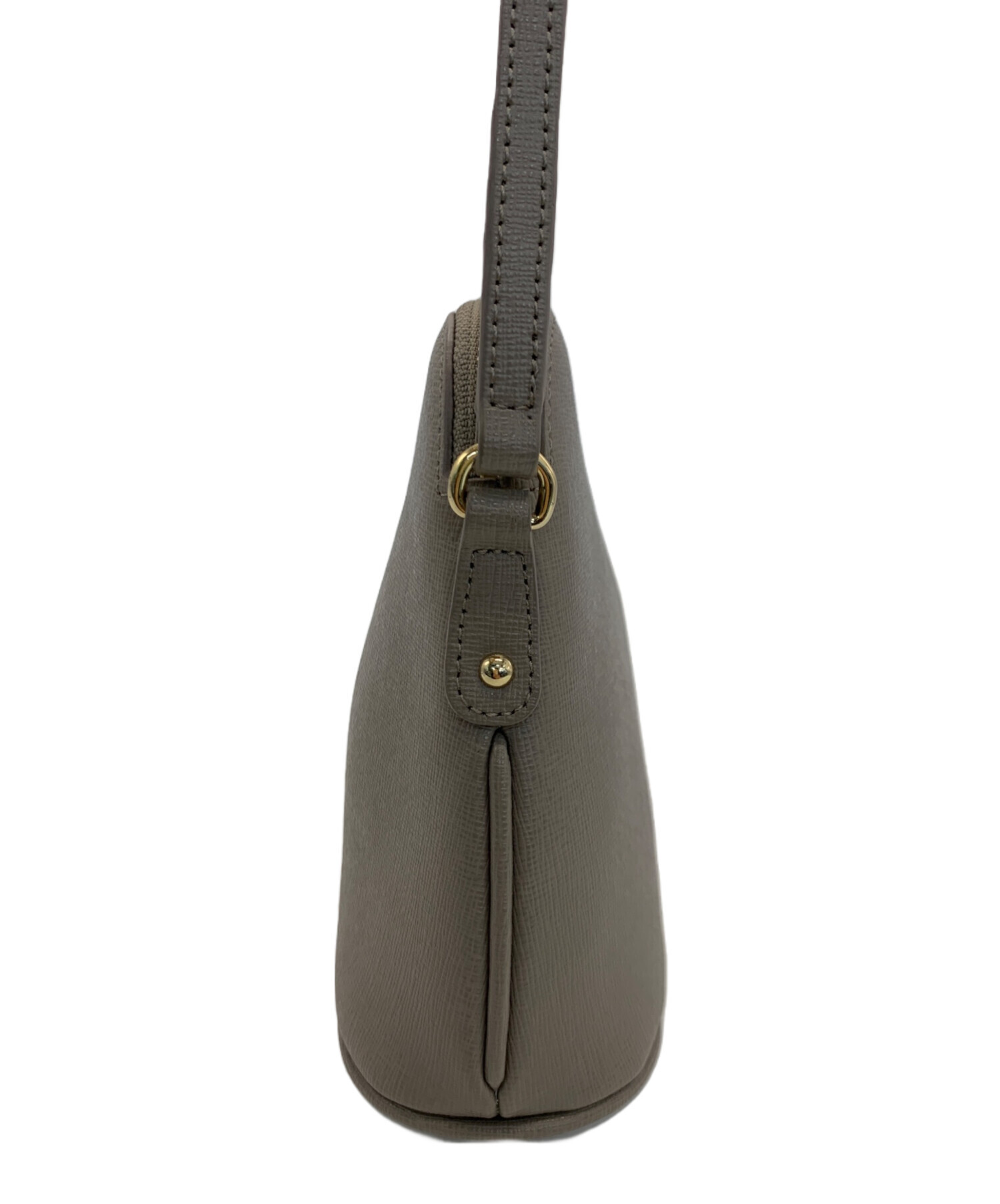 中古・古着通販】FURLA (フルラ) ショルダーバッグ グレージュ 中古・古着通販】FURLA (フルラ) ショルダーバッグ グレージュ