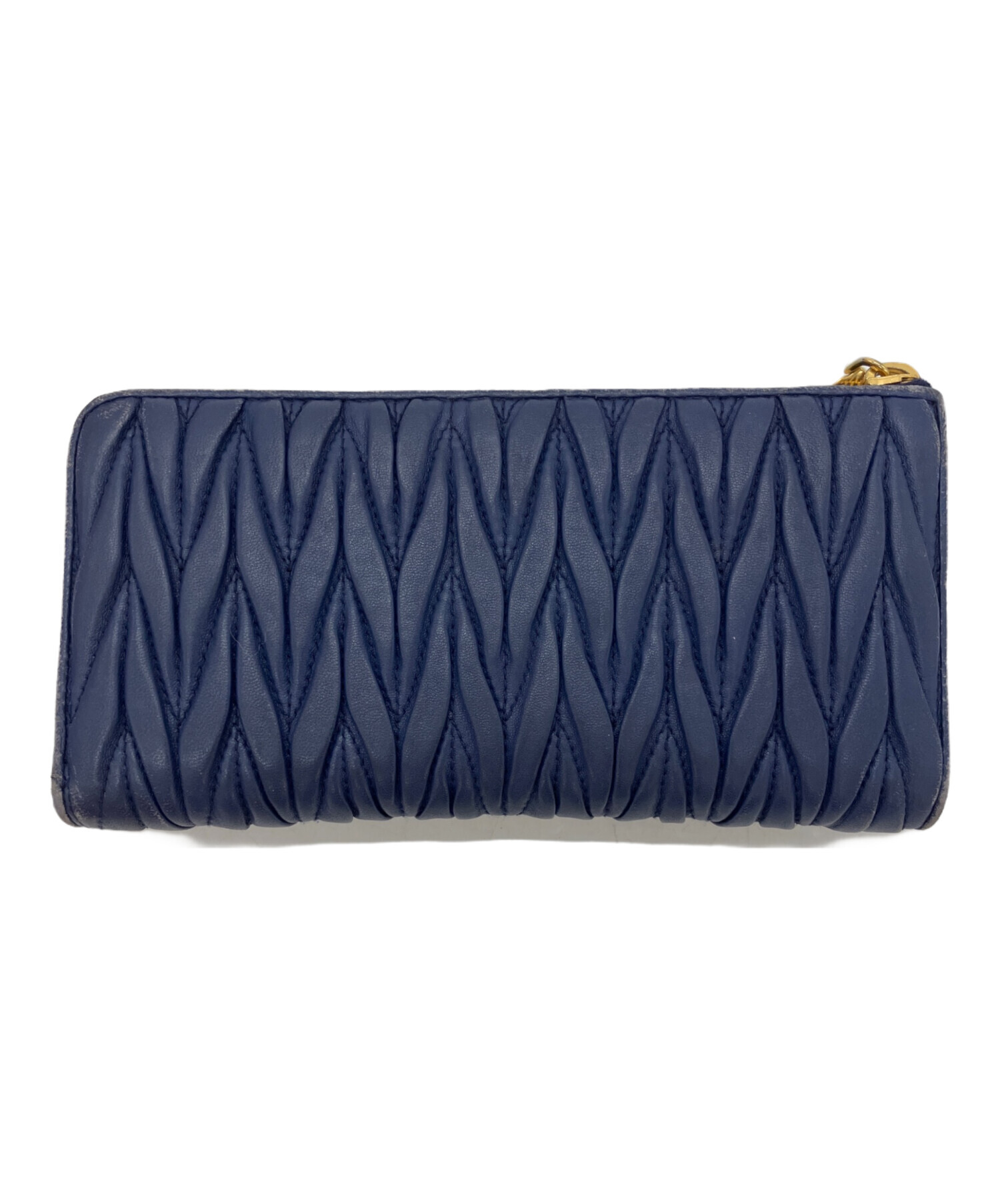 中古・古着通販】MIU MIU (ミュウミュウ) 長財布 ネイビー｜ブランド