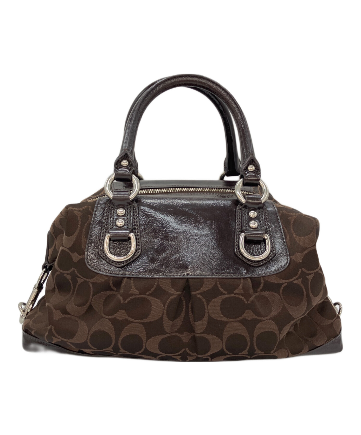 COACH/コーチルライトカーキ×サドルブラウン 3WAY ハン 中古・古着通販】COACH (コーチ) ハンドバッグ ブラウン｜ブランド
