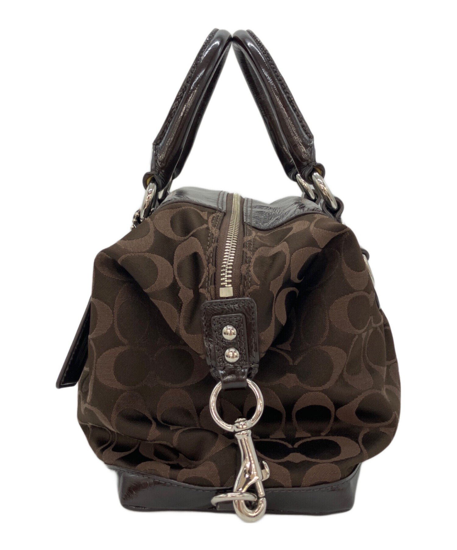 Coach ダークブラウン ハンドバッグ 美品 中古・古着通販】COACH (コーチ) ハンドバッグ ブラウン｜ブランド