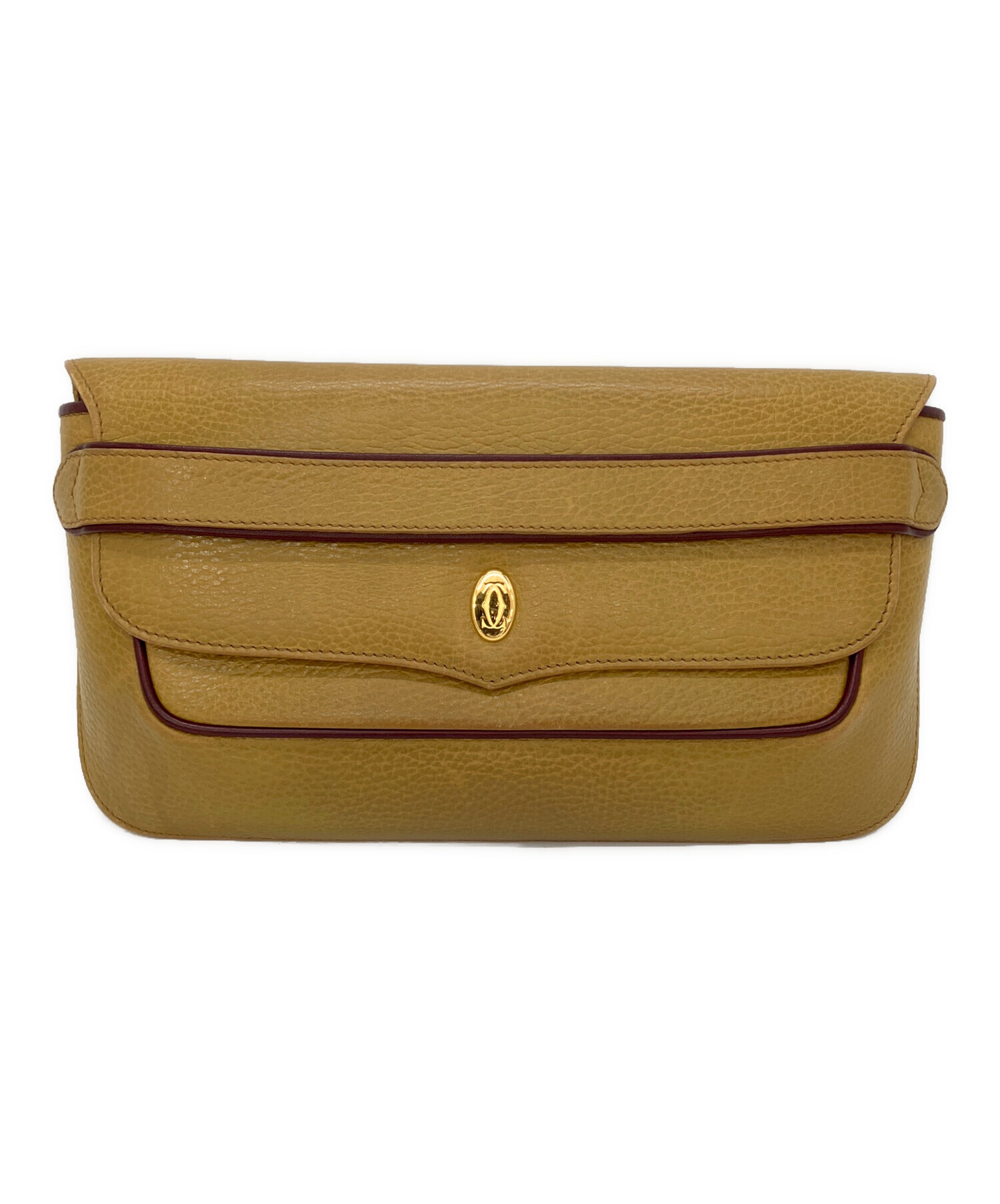 Cartierレザー クラッチバッグ 中古・古着通販】Cartier (カルティエ) クラッチバッグ ライトブラウン