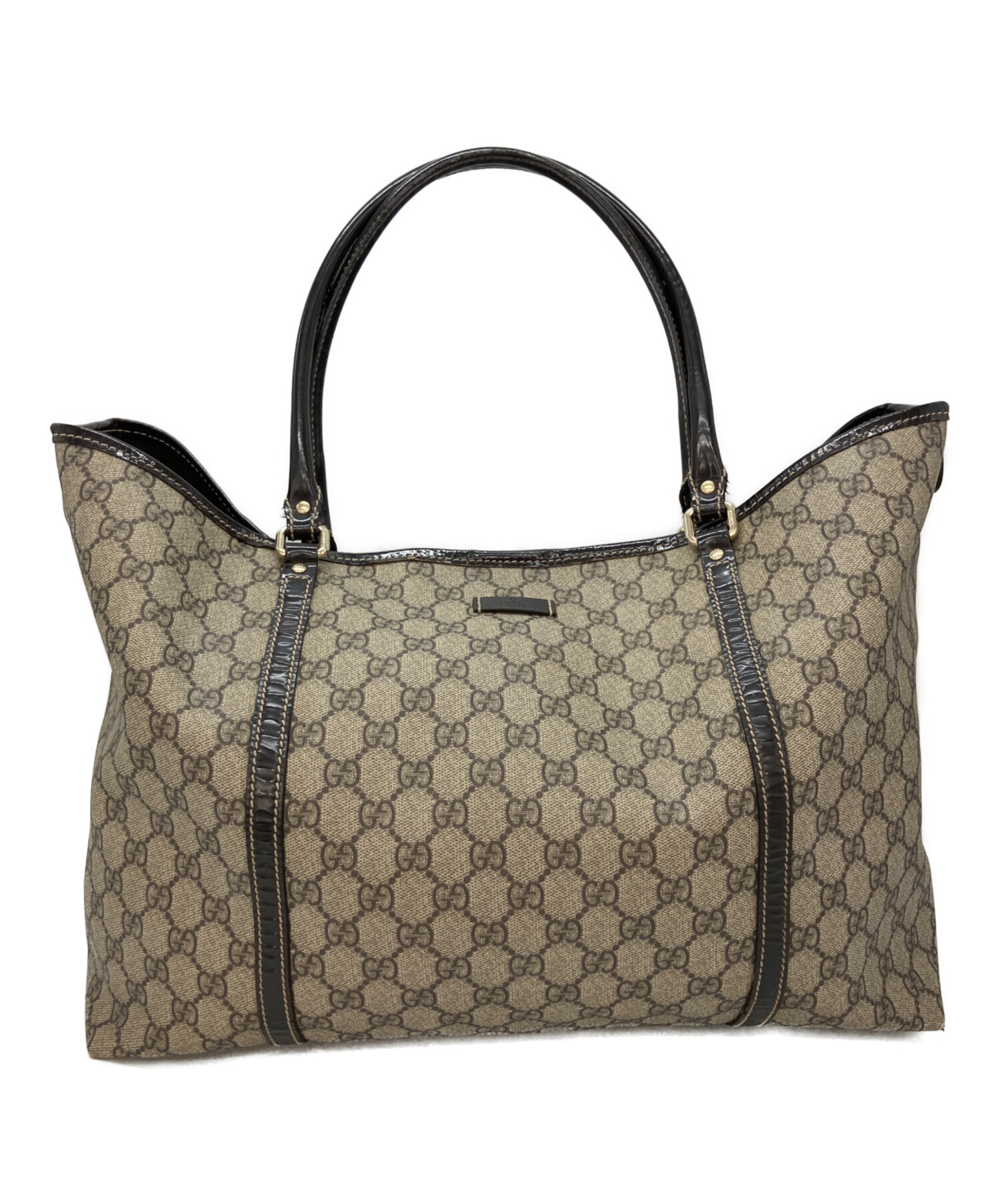 中古・古着通販】GUCCI (グッチ) トートバッグ ベージュ×ダーク 