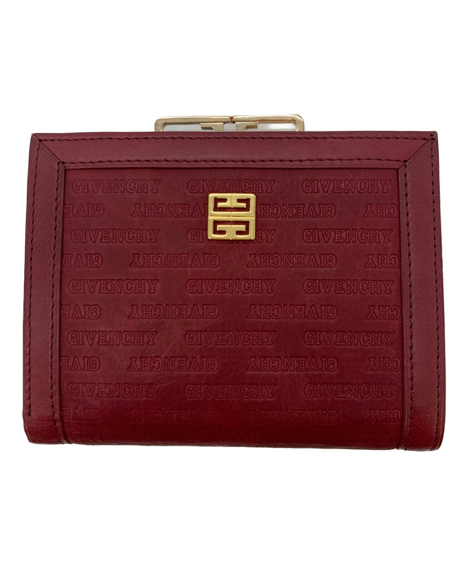 中古・古着通販】GIVENCHY (ジバンシィ) 2つ折り財布 ボルドー