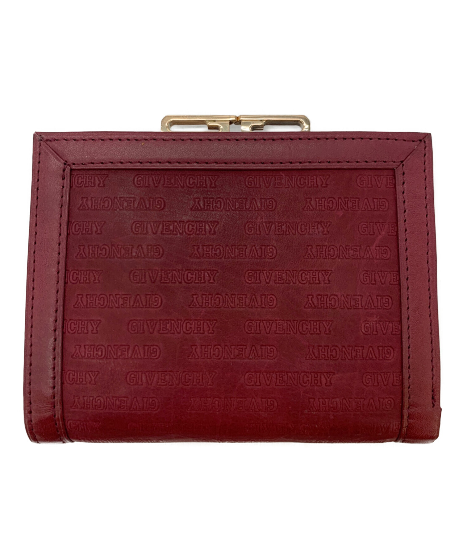 中古・古着通販】GIVENCHY (ジバンシィ) 2つ折り財布 ボルドー