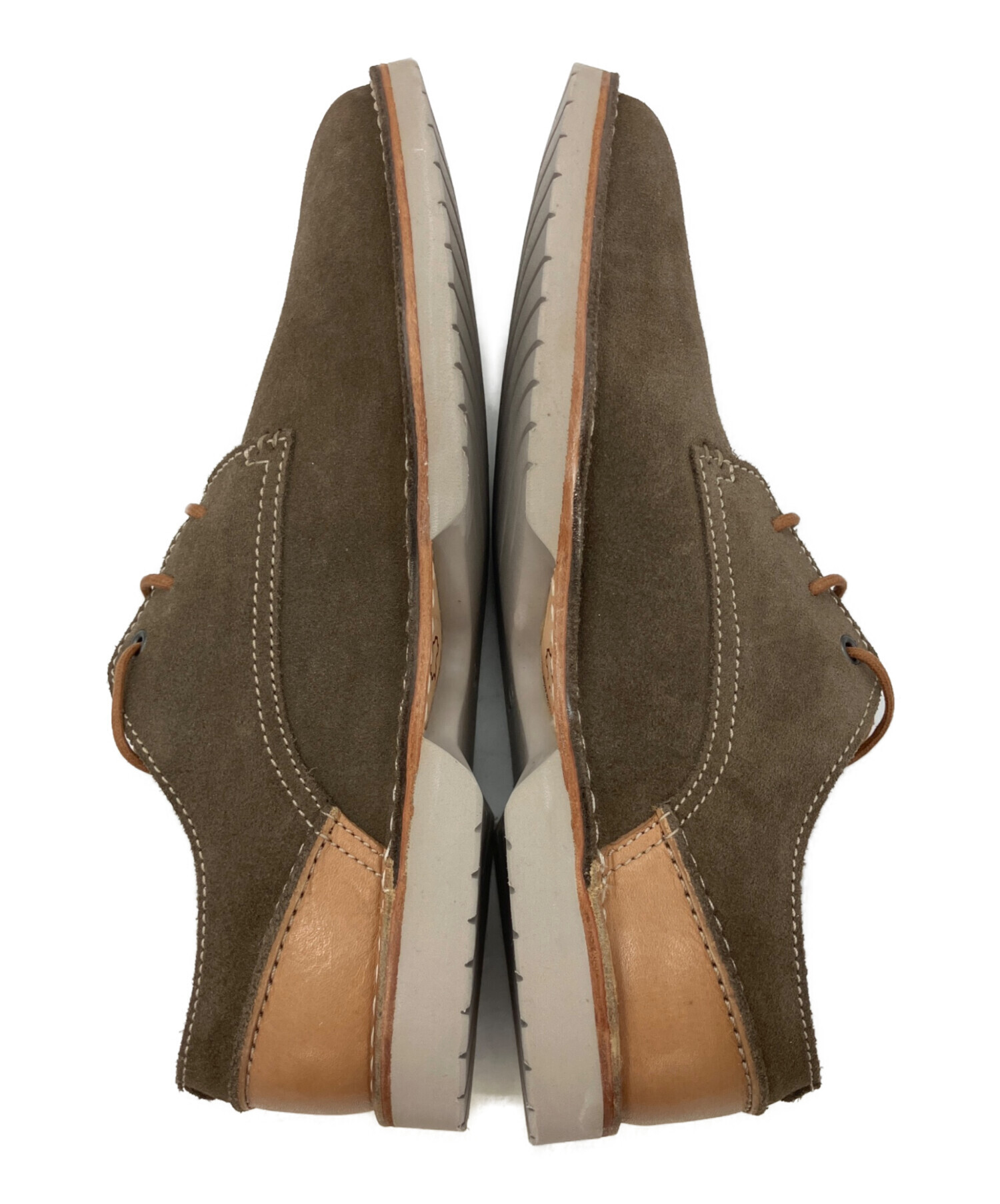 中古・古着通販】CLARKS (クラークス) スウェードシューズ カーキ