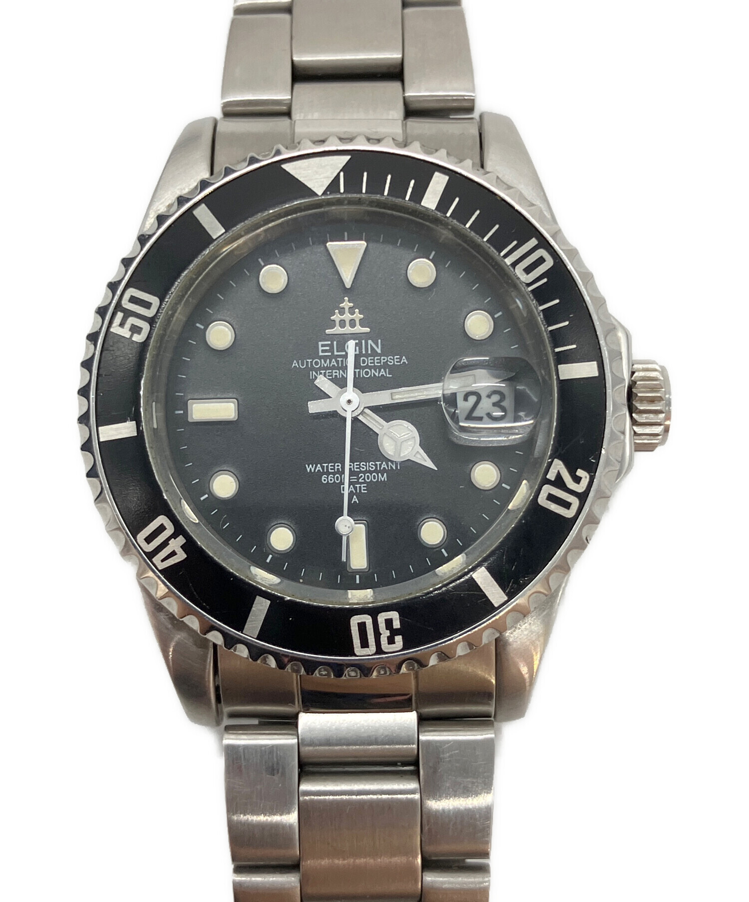 中古・古着通販】ELGIN (エルジン) 腕時計 ブラック｜ブランド・古着