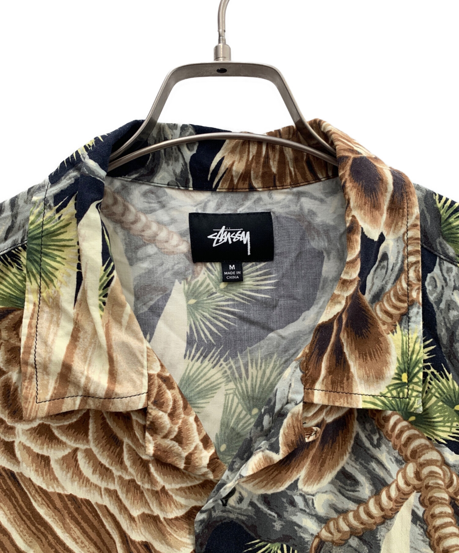 Stussy アロハシャツ Mサイズ 中古・古着通販】stussy (ステューシー) アロハシャツ ブラウン