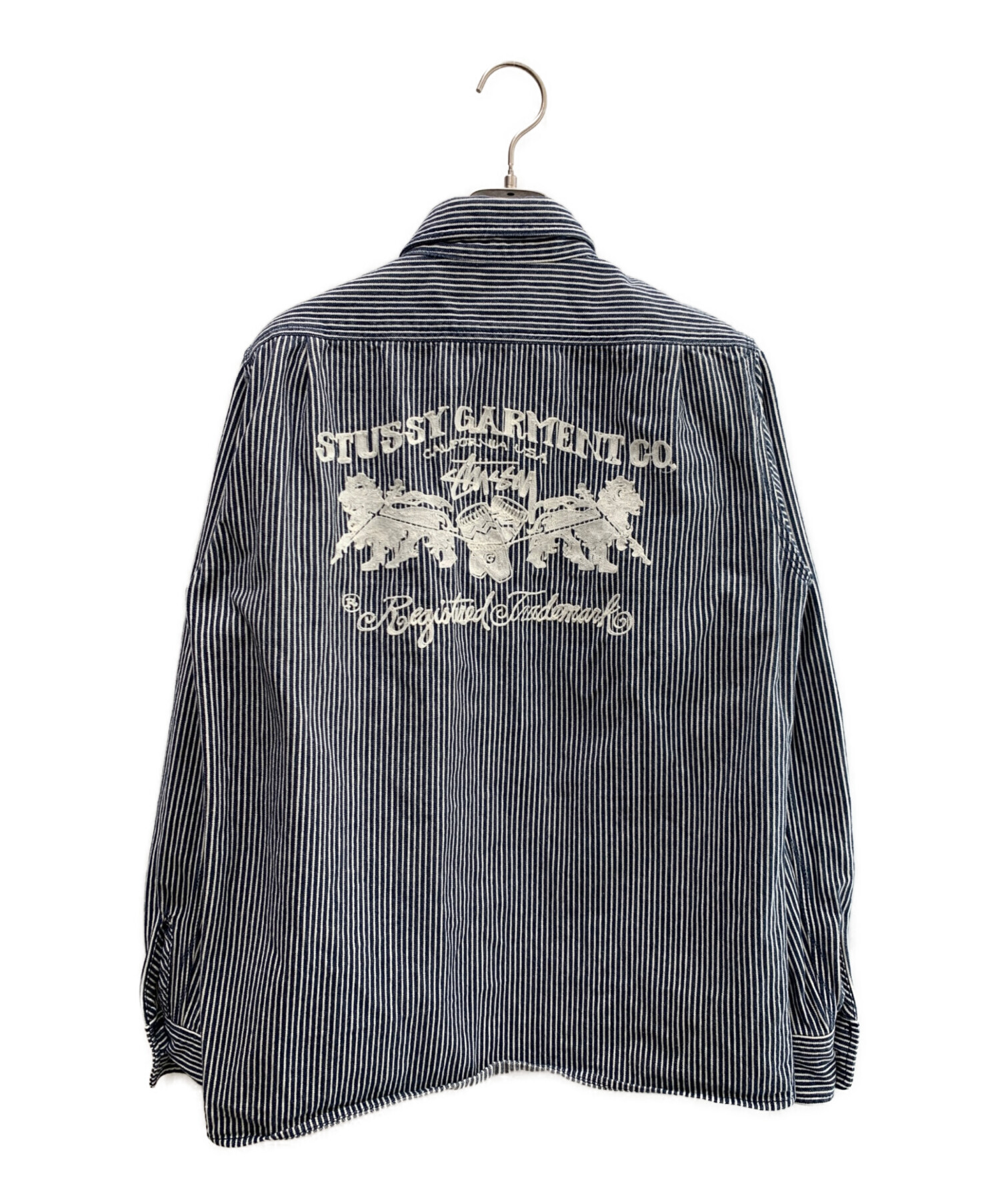 中古・古着通販】stussy (ステューシー) 刺繍カバーオール ネイビー
