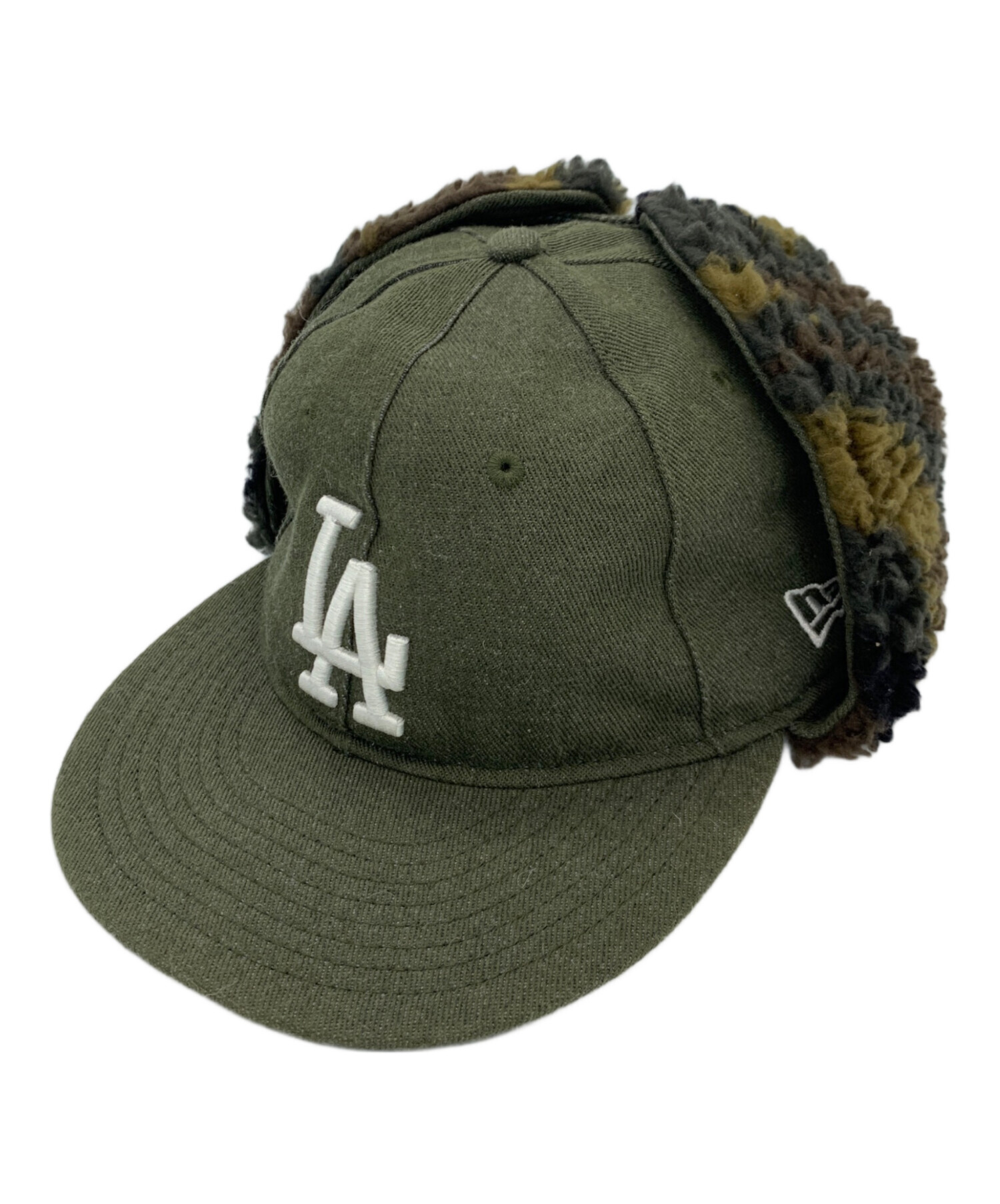 古着 ビンテージ ミリタリー フライト キャップ 帽子 中古・古着通販】New Era (ニューエラ) フライトキャップ カーキ