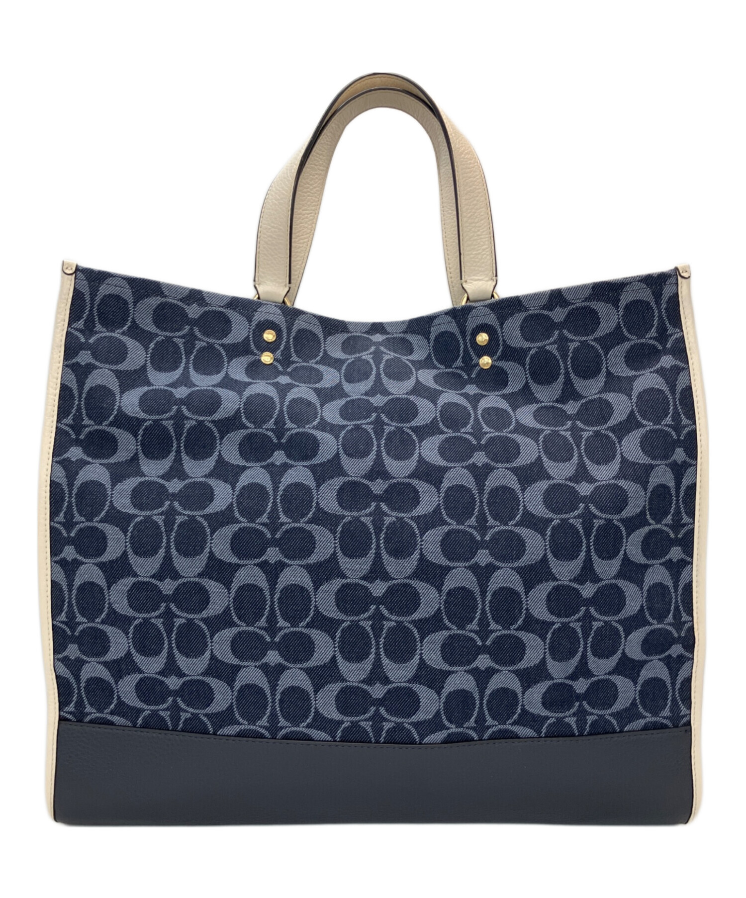 中古・古着通販】COACH (コーチ) トートバッグ ネイビー｜ブランド