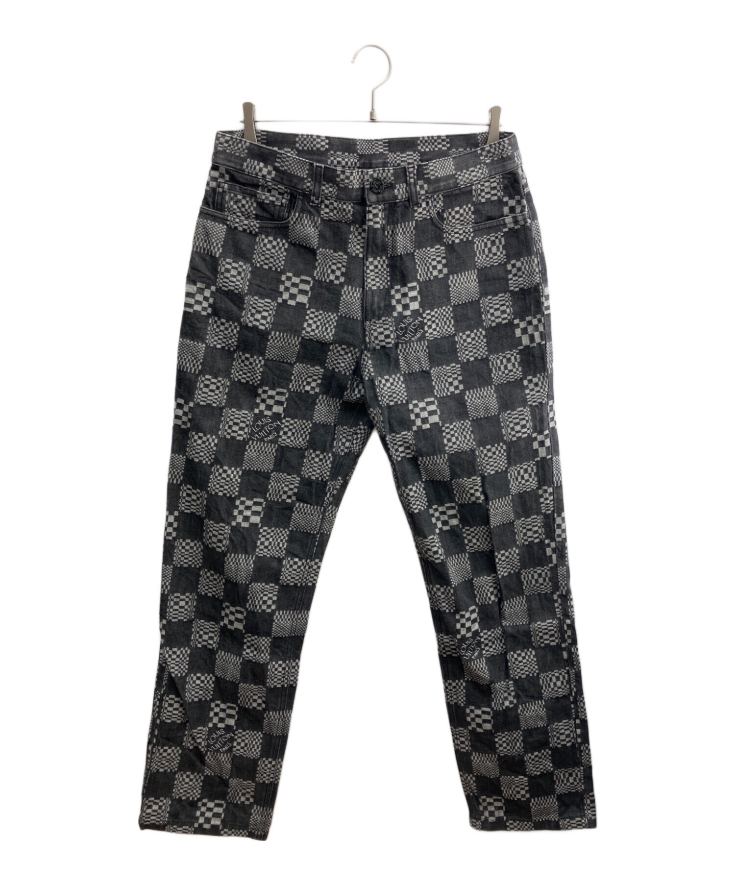 ルイヴィトン　ブラック　デニムパンツ　サイズ30 モノグラムエクリプス　パッチ 中古・古着通販】LOUIS VUITTON (ルイ ヴィトン) デニムパンツ