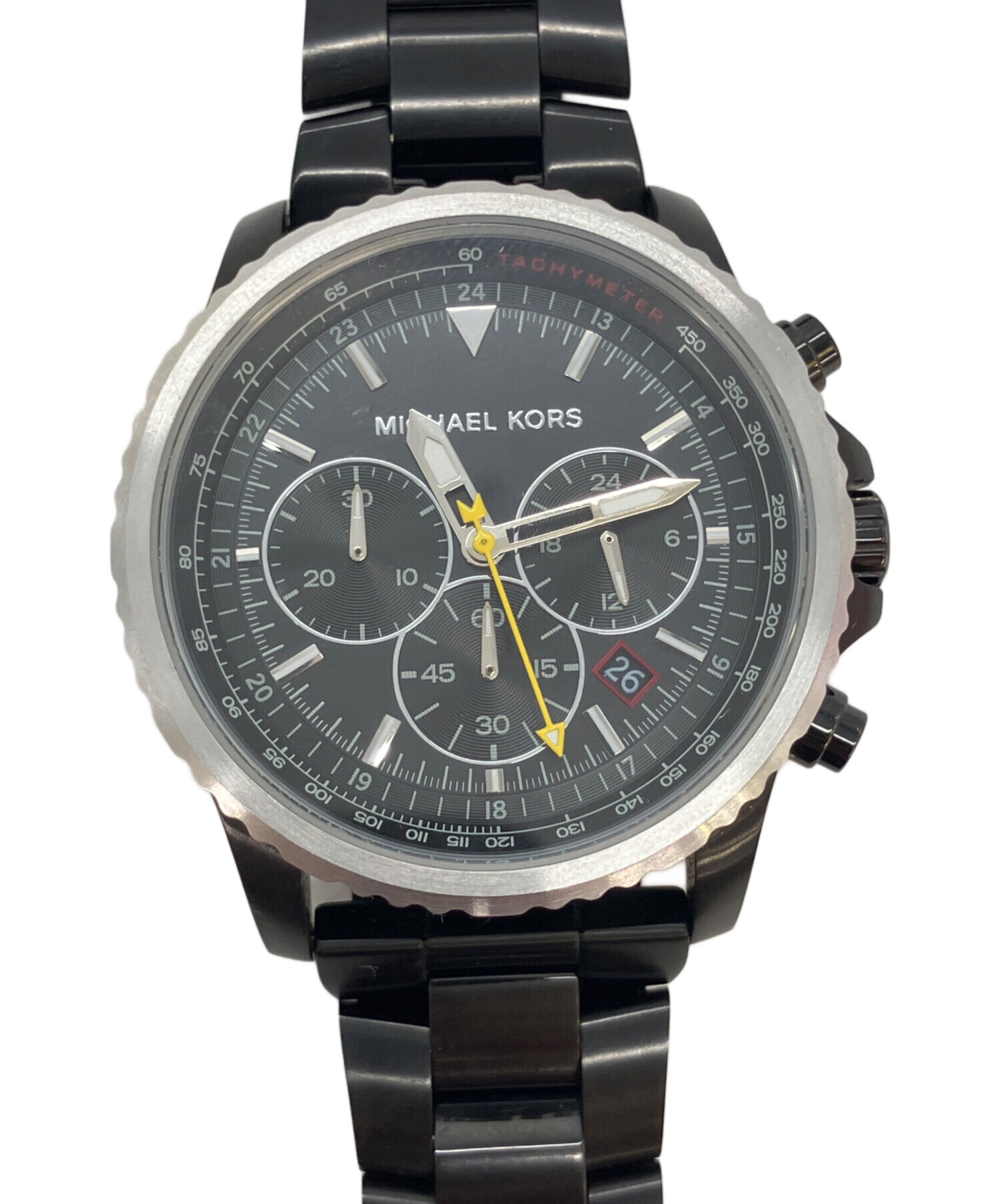 腕時計 メンズ ブラック【中古】 中古・古着通販】MICHAEL KORS (マイケルコース) アナログウォッチ