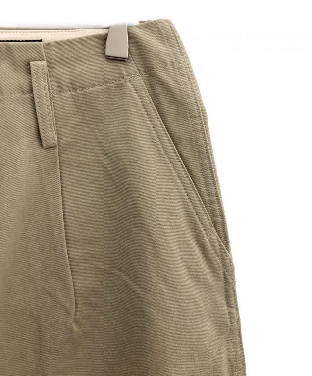 中古・古着通販】DRAWER (ドゥロワー) タックワイドパンツ ベージュ