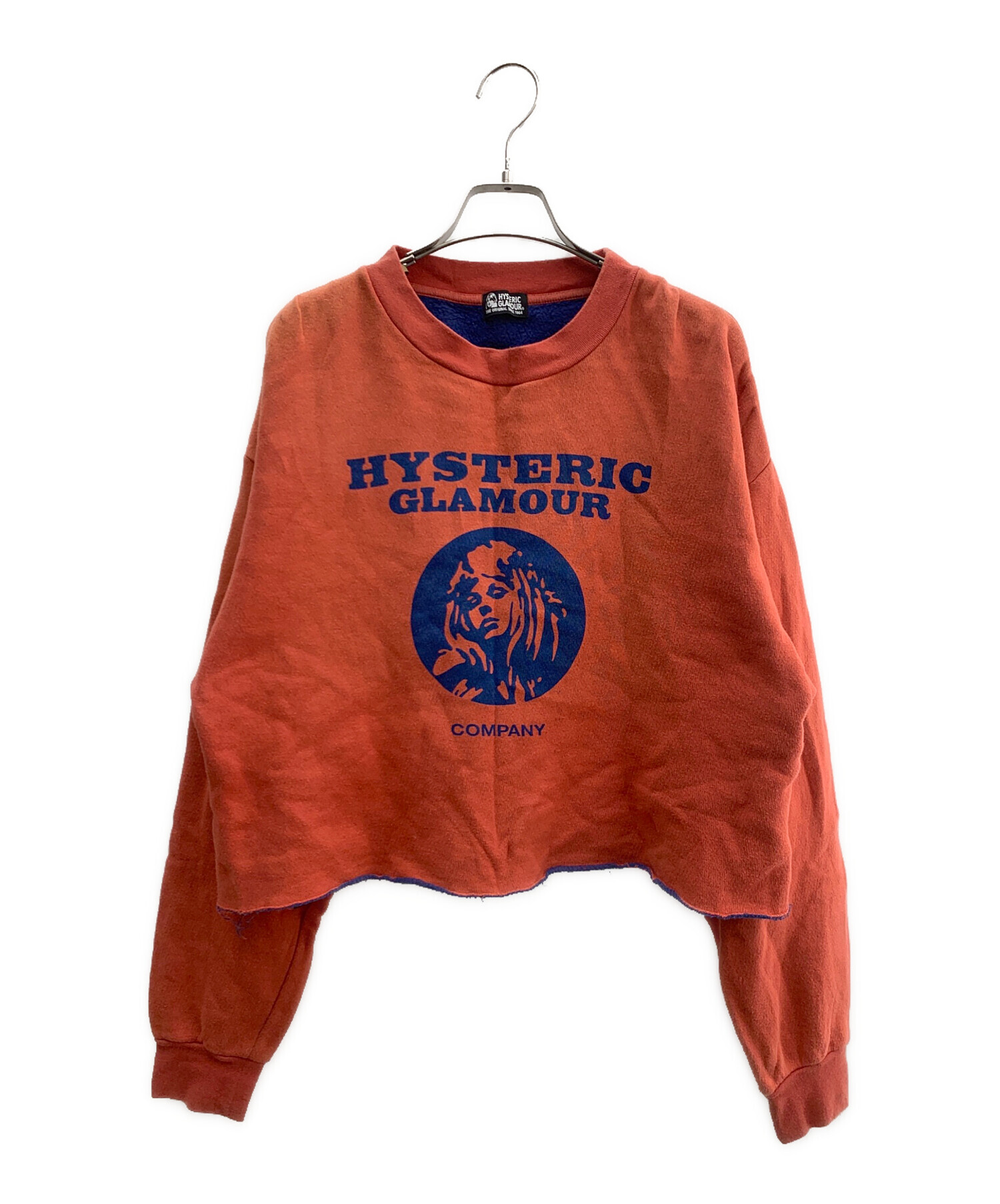 ヒステリックグラマー　長袖Tシャツ　起毛　オレンジ×青 中古・古着通販】Hysteric Glamour (ヒステリックグラマー) スウェット