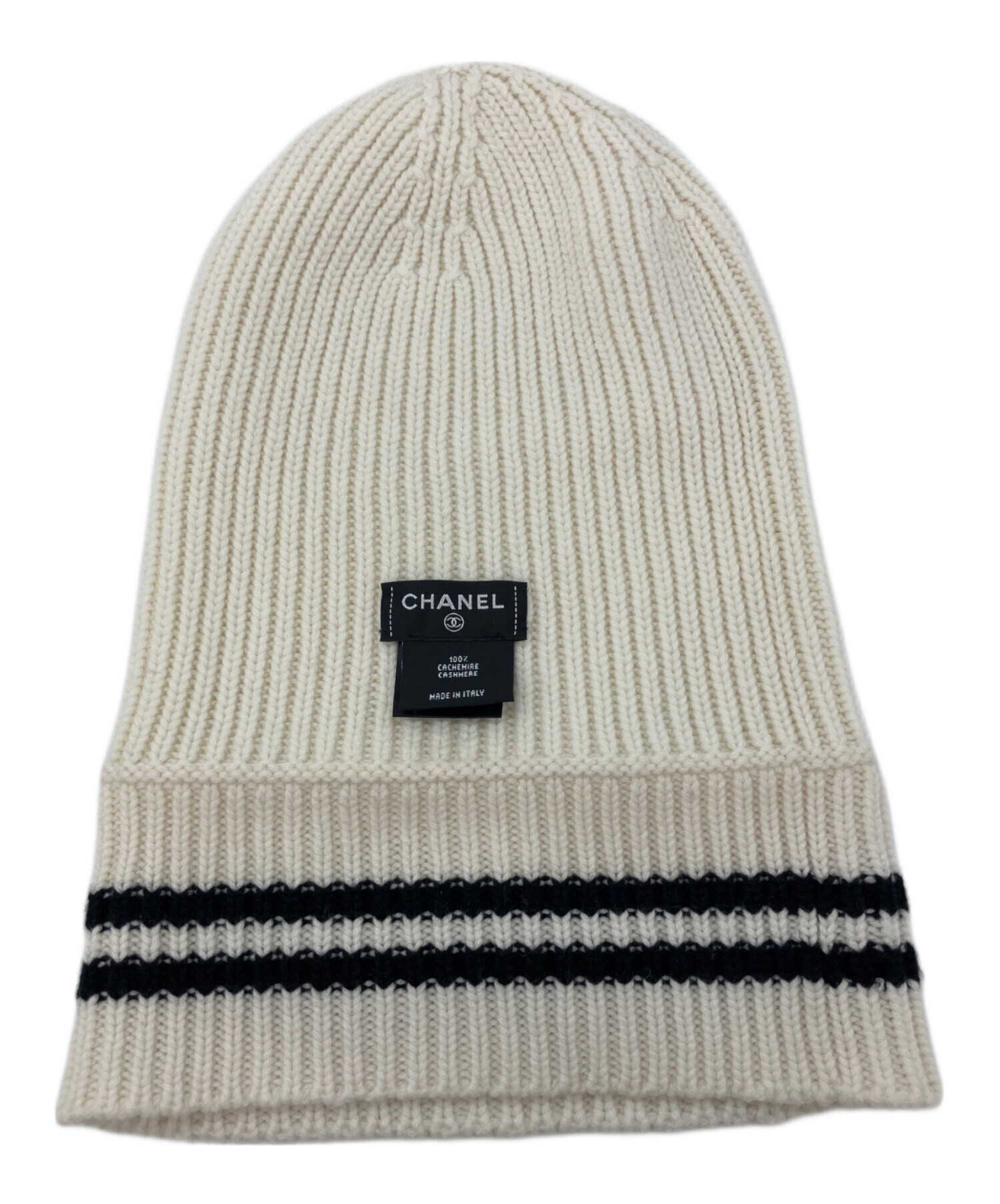 中古・古着通販】CHANEL (シャネル) ニット帽 ホワイト｜ブランド