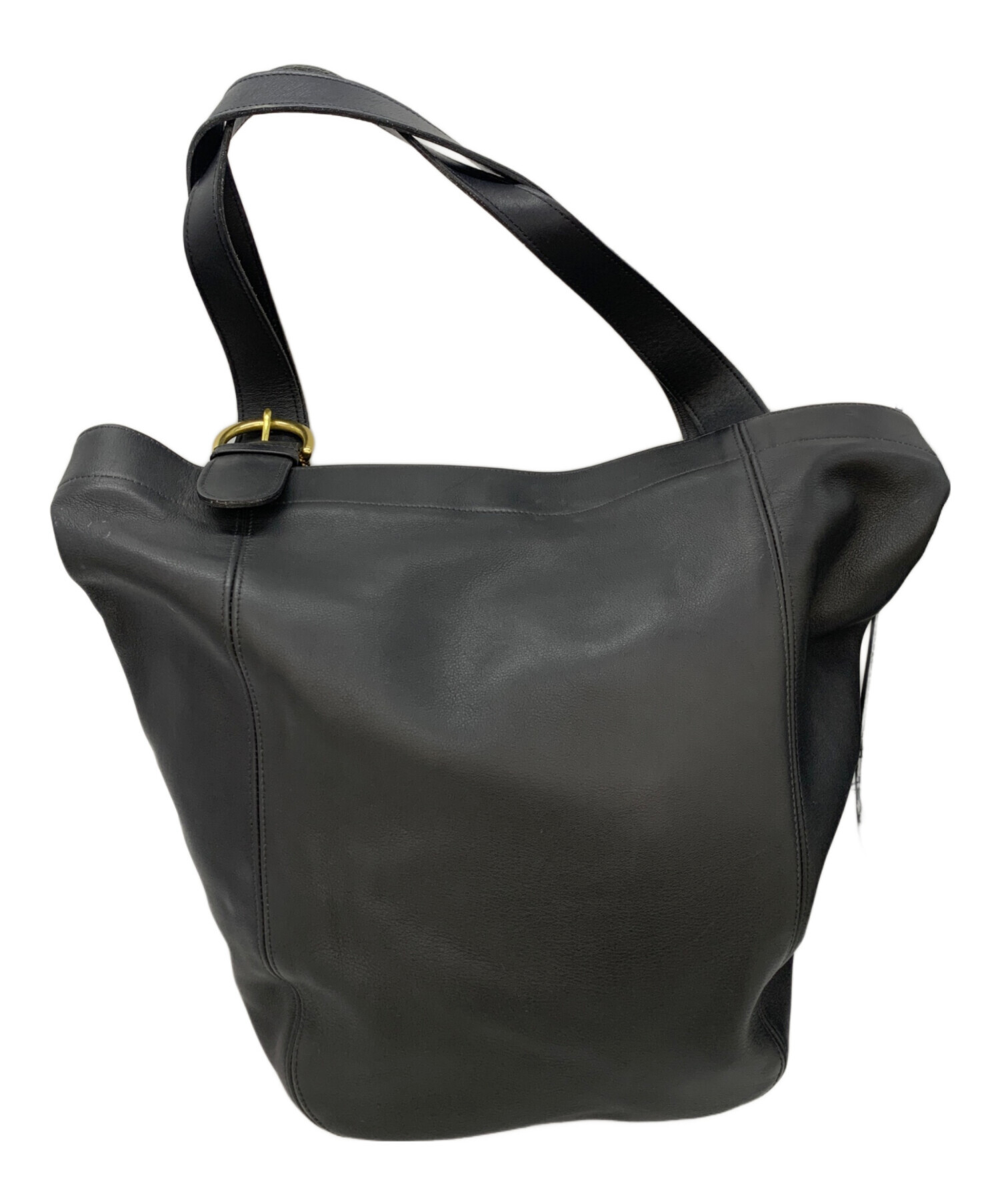 中古・古着通販】COACH (コーチ) レザートートバッグ ブラック