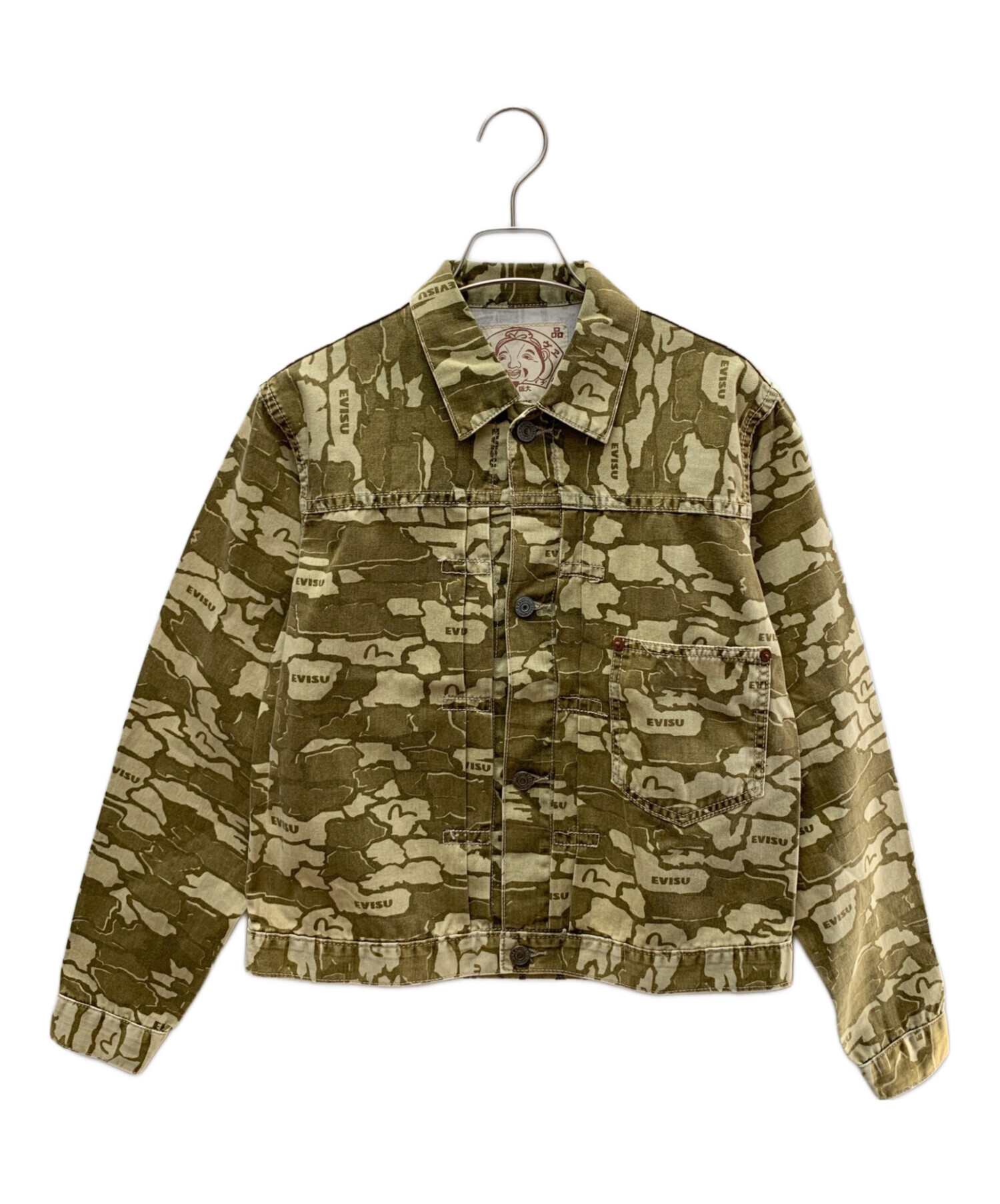 中古・古着通販】EVISU (エヴィス) デニムジャケット カーキ サイズ:38