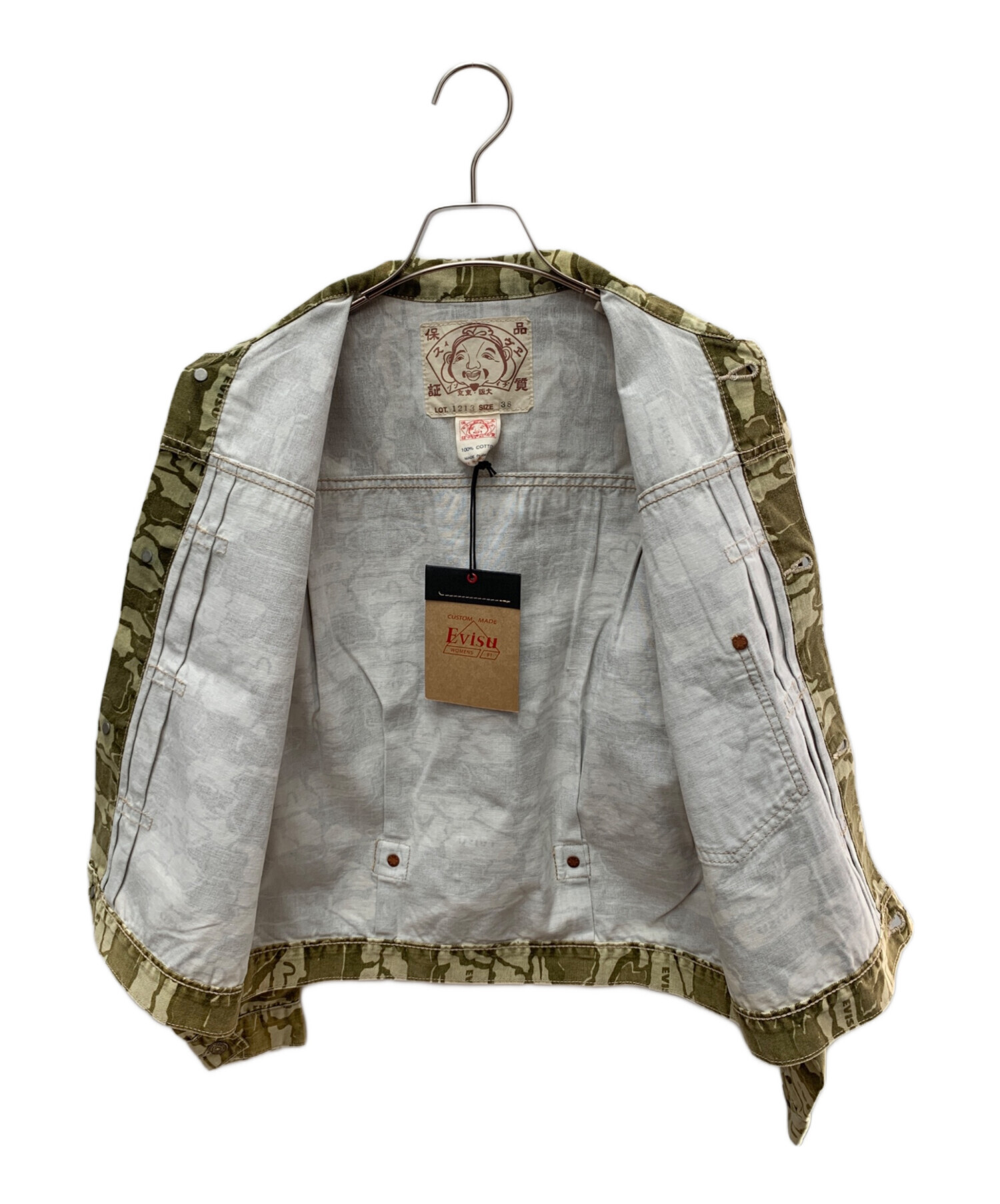 中古・古着通販】EVISU (エヴィス) デニムジャケット カーキ サイズ:38