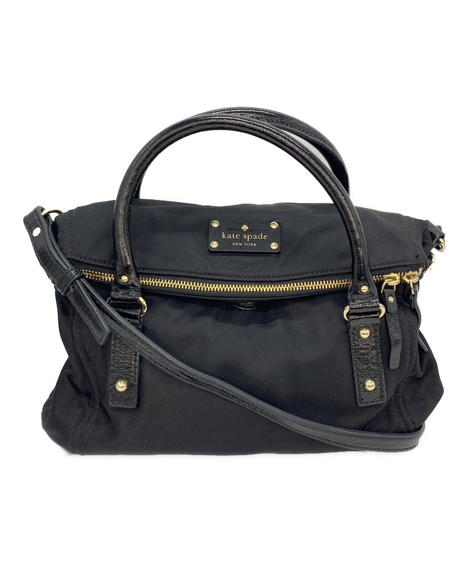 kate spade NEW YORK 2way ハンドバッグ 中古・古着通販】Kate Spade (ケイトスペード) 2WAYバッグ ブラック