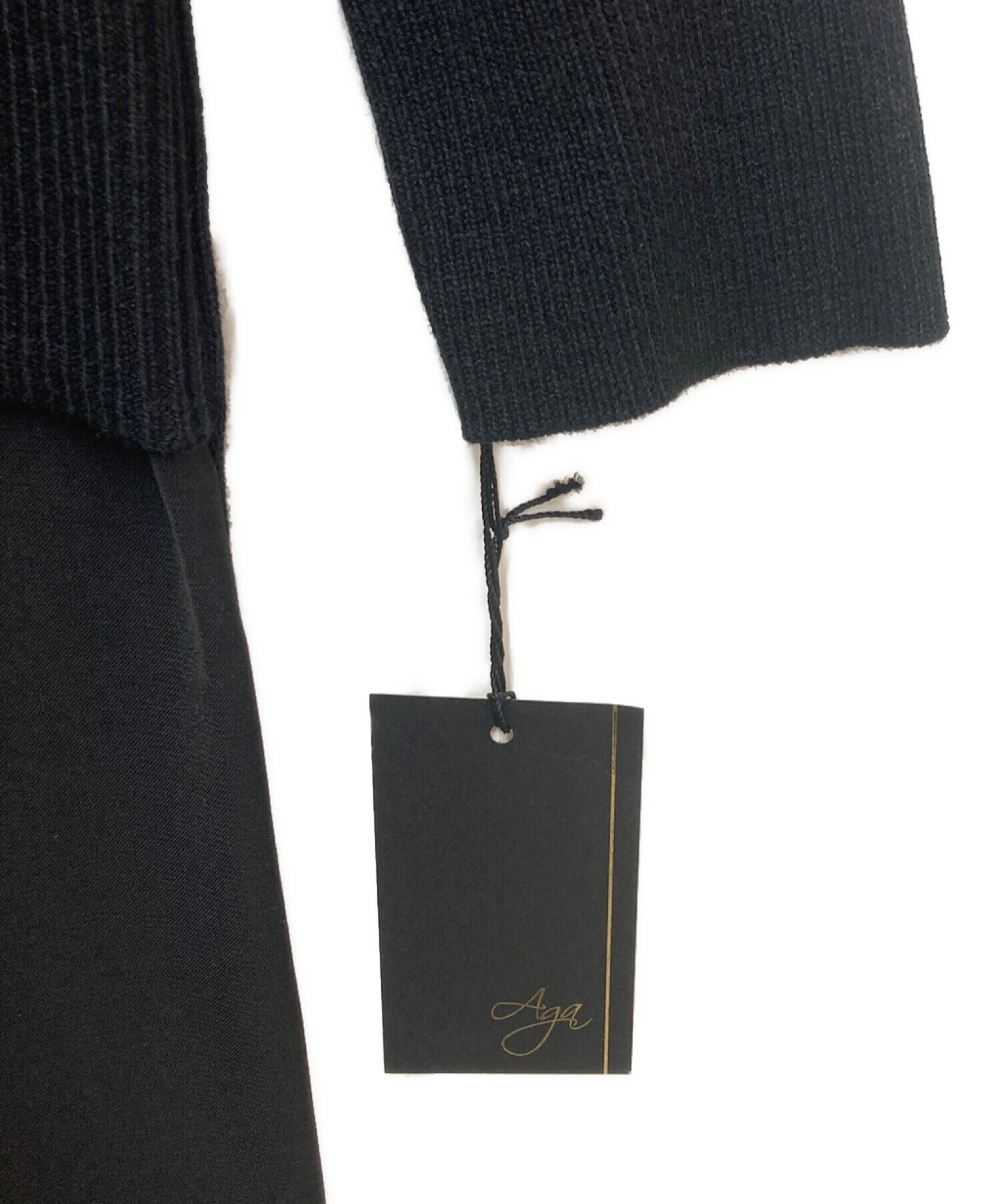 中古・古着通販】Aga (アーガ) ニットワンピース ブラック サイズ:9号