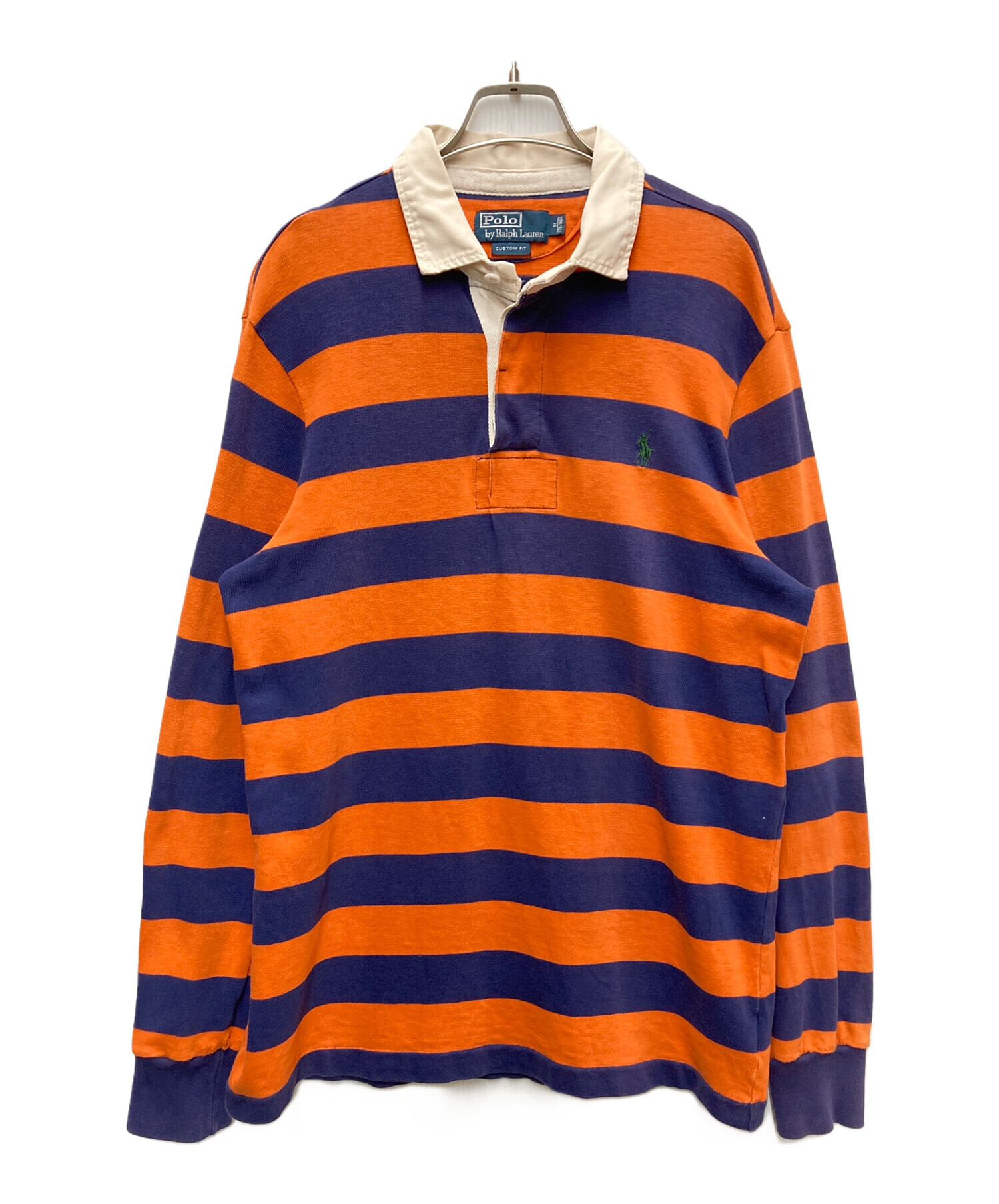 【新品未使用】POLO RALPH LAUREN ラガーシャツ M 紺色×橙色 中古・古着通販】POLO RALPH LAUREN (ポロ・ラルフローレン) ラガー