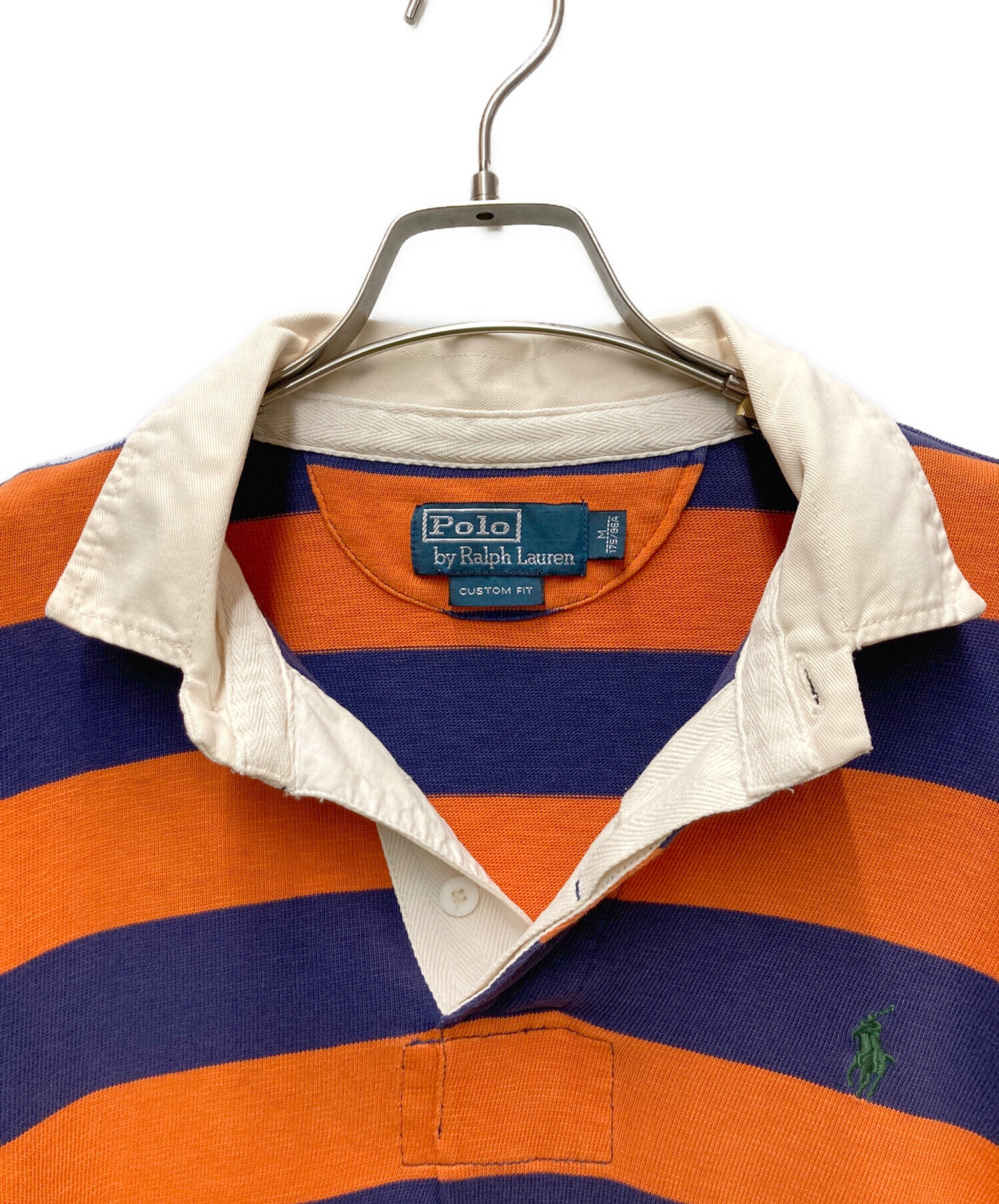 【新品未使用】POLO RALPH LAUREN ラガーシャツ M 紺色×橙色 中古・古着通販】POLO RALPH LAUREN (ポロ・ラルフローレン) 長袖