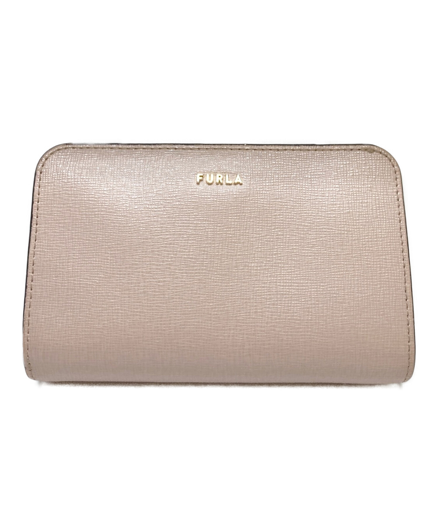 中古・古着通販】FURLA (フルラ) 2つ折り財布 ピンクベージュ 