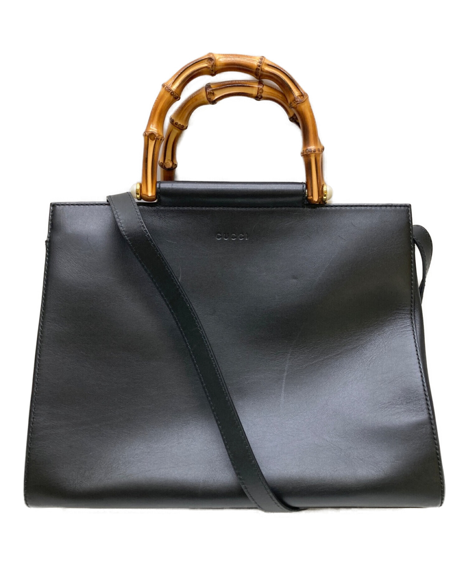 中古・古着通販】GUCCI (グッチ) 2WAYショルダーバッグ ブラック 