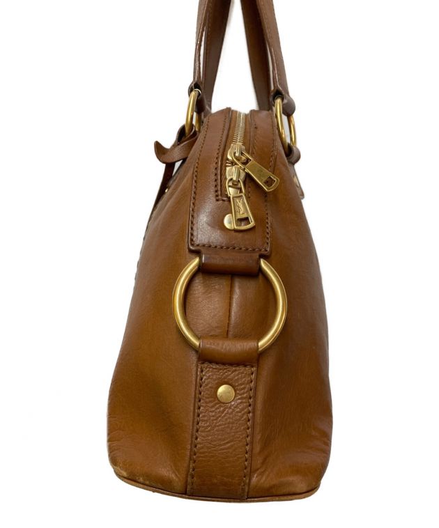 YVES SAINT LAURENT ブラウン ミューズ ハンドバッグ SAINT LAURENT YVES イブサンローラン/ミューズハンドバッグ