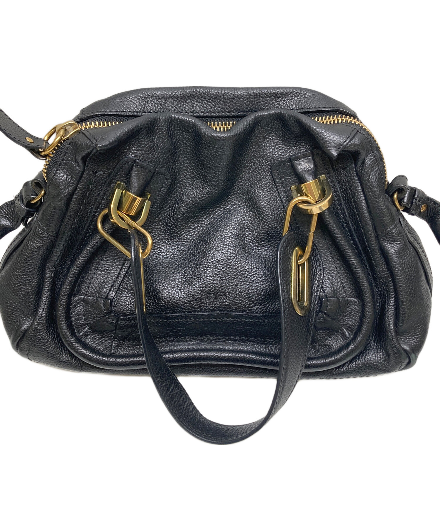 中古・古着通販】Chloe (クロエ) PARATYハンドバッグ ブラック 