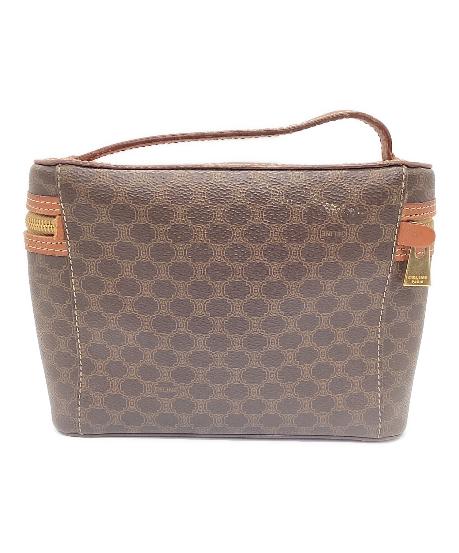 中古・古着通販】CELINE (セリーヌ) マカダムバニティポーチ ブラウン 