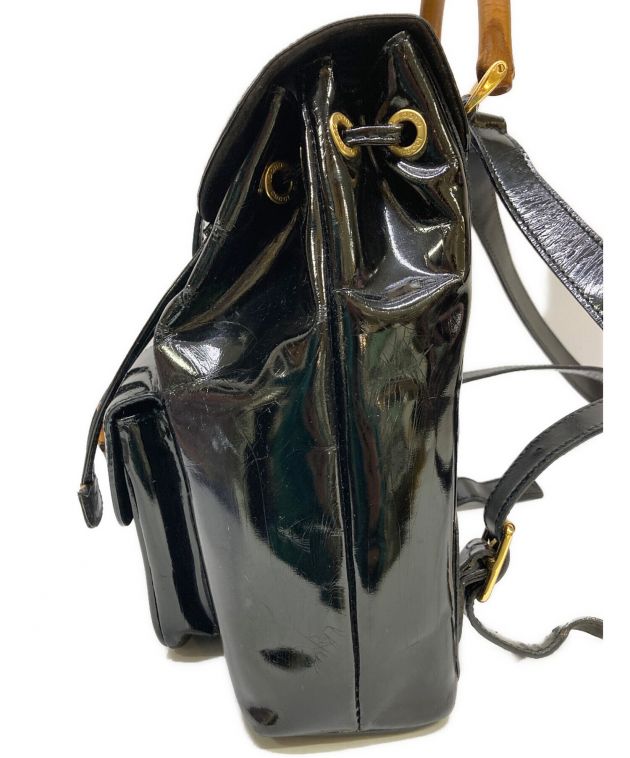 中古・古着通販】GUCCI (グッチ) エナメルミニリュック バンブー