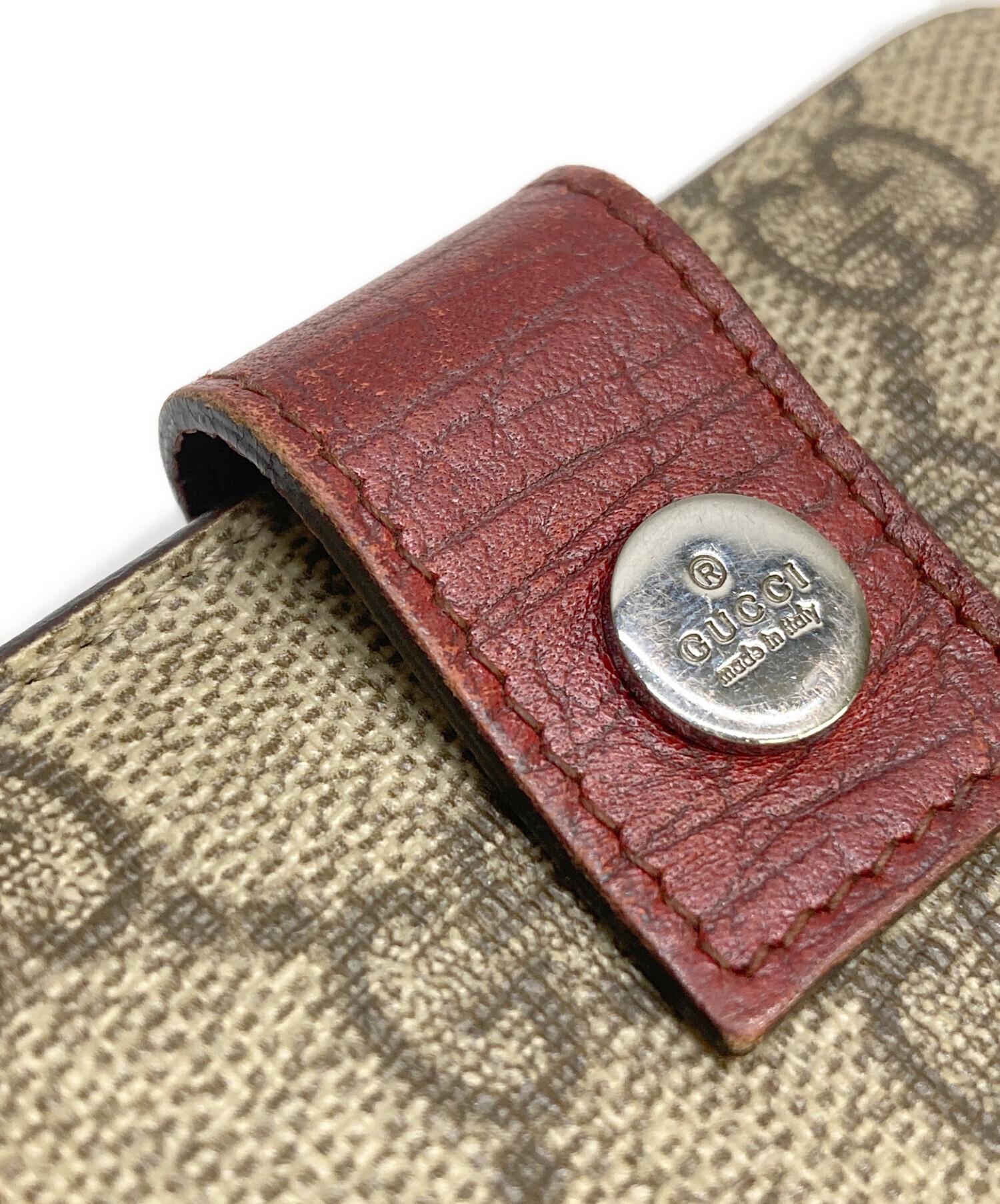 中古・古着通販】GUCCI (グッチ) 2つ折り財布 GGスプリーム｜ブランド