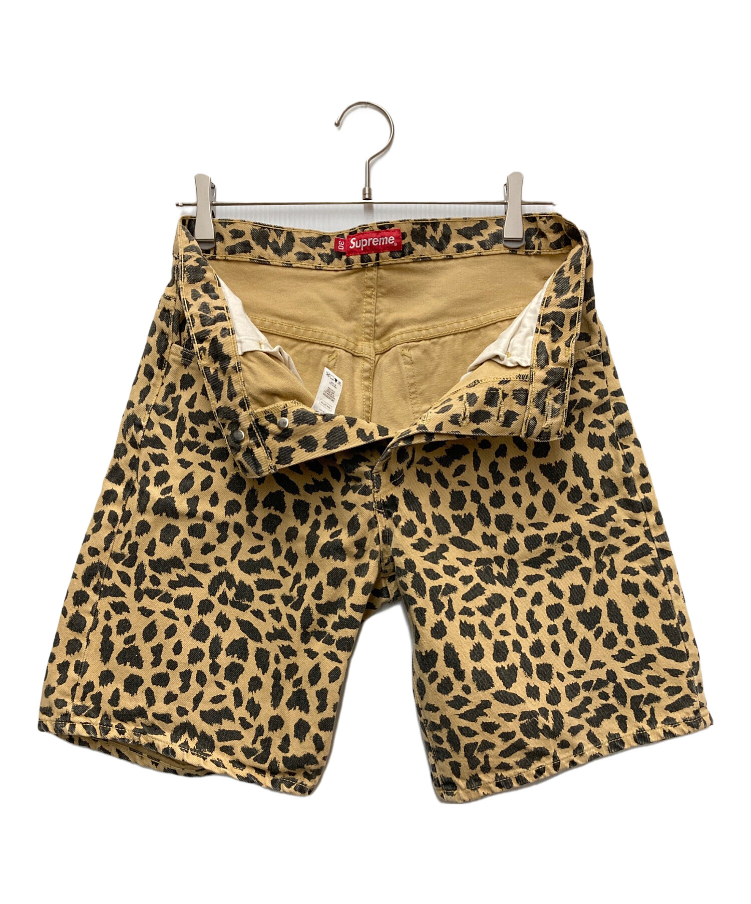 Supreme Washed Denim cheetah 30 デニムショーツ SUPREME WASHED DENIM SHORT CHEETAH 30