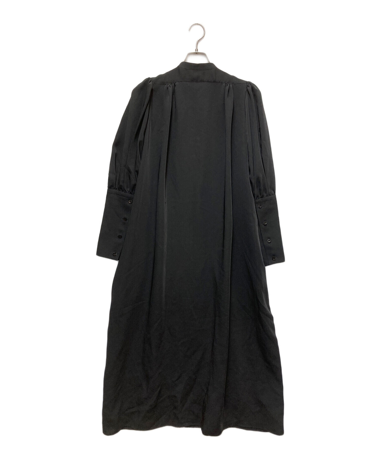 中古・古着通販】HYKE (ハイク) TWIST SATIN BALLOON SLEEVE DRESS