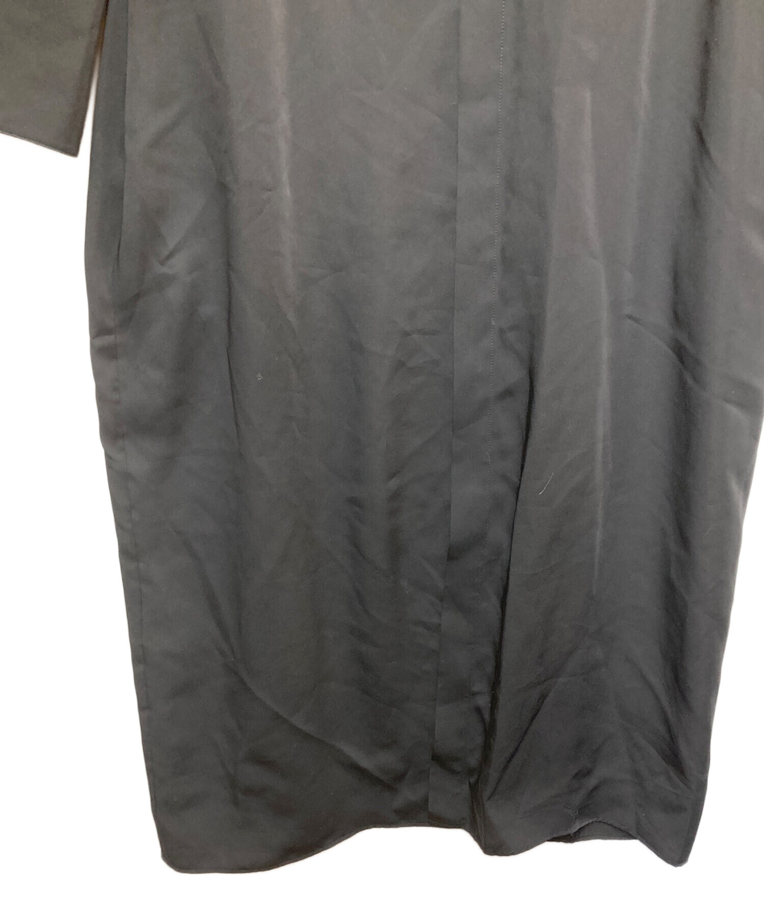 中古・古着通販】HYKE (ハイク) TWIST SATIN BALLOON SLEEVE DRESS 