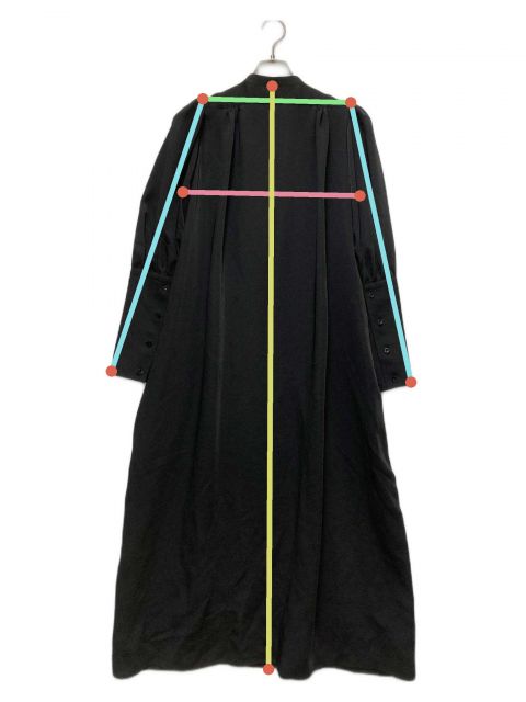 中古・古着通販】HYKE (ハイク) TWIST SATIN BALLOON SLEEVE DRESS