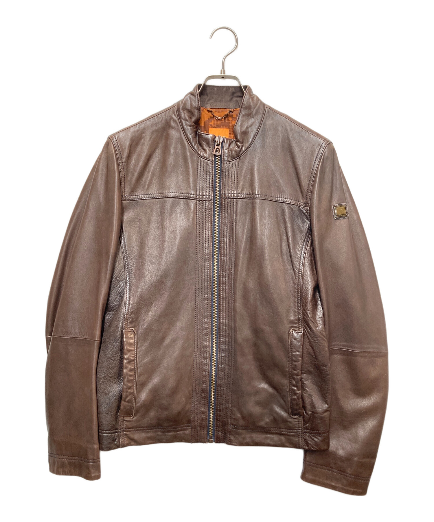BOSS ブラウン　合皮レザー ジャケット BOSS HUGO BOSS ブラウンレザージャケット
