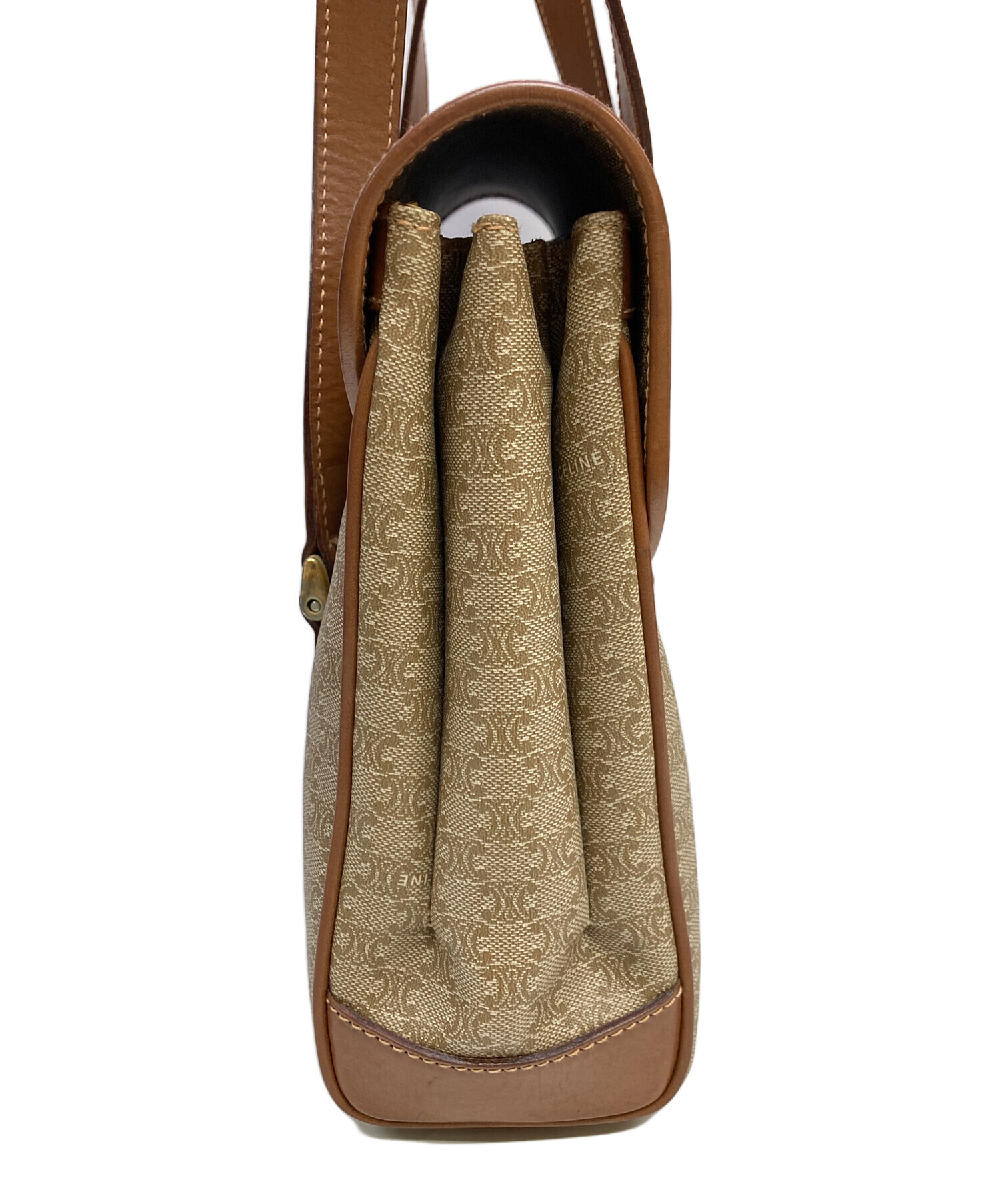 中古・古着通販】CELINE (セリーヌ) マカダム柄ハンドバッグ ベージュ