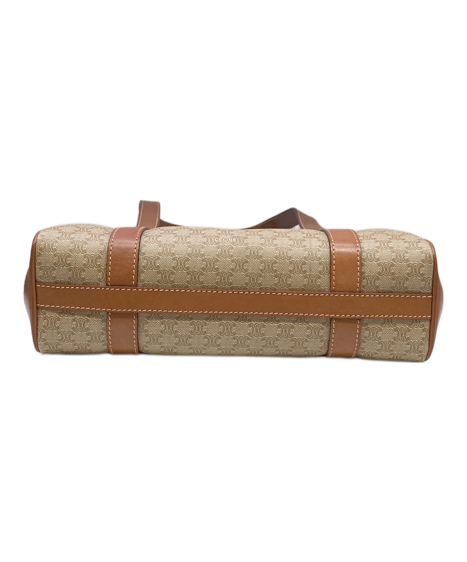 ✨CELINE✨セリーヌ✨マカダム柄✨ブラウン✨ベージュ✨ハンドバッグ✨ 中古・古着通販】CELINE (セリーヌ) マカダム柄ハンドバッグ ベージュ
