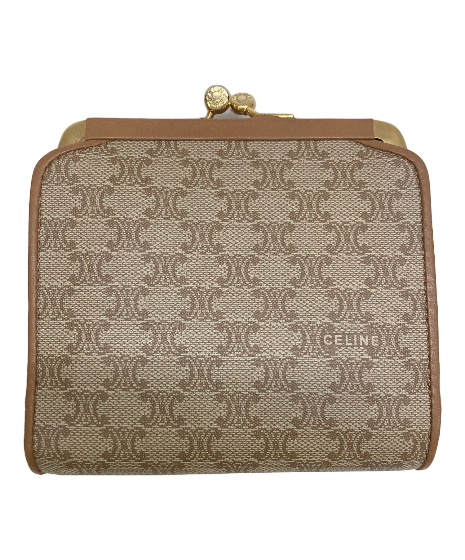 中古・古着通販】CELINE (セリーヌ) マカダム柄がま口2つ折り財布 