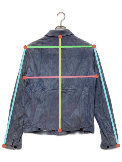 中古・古着通販】RUFFO (ルッフォ) スウェードジャケット ネイビー