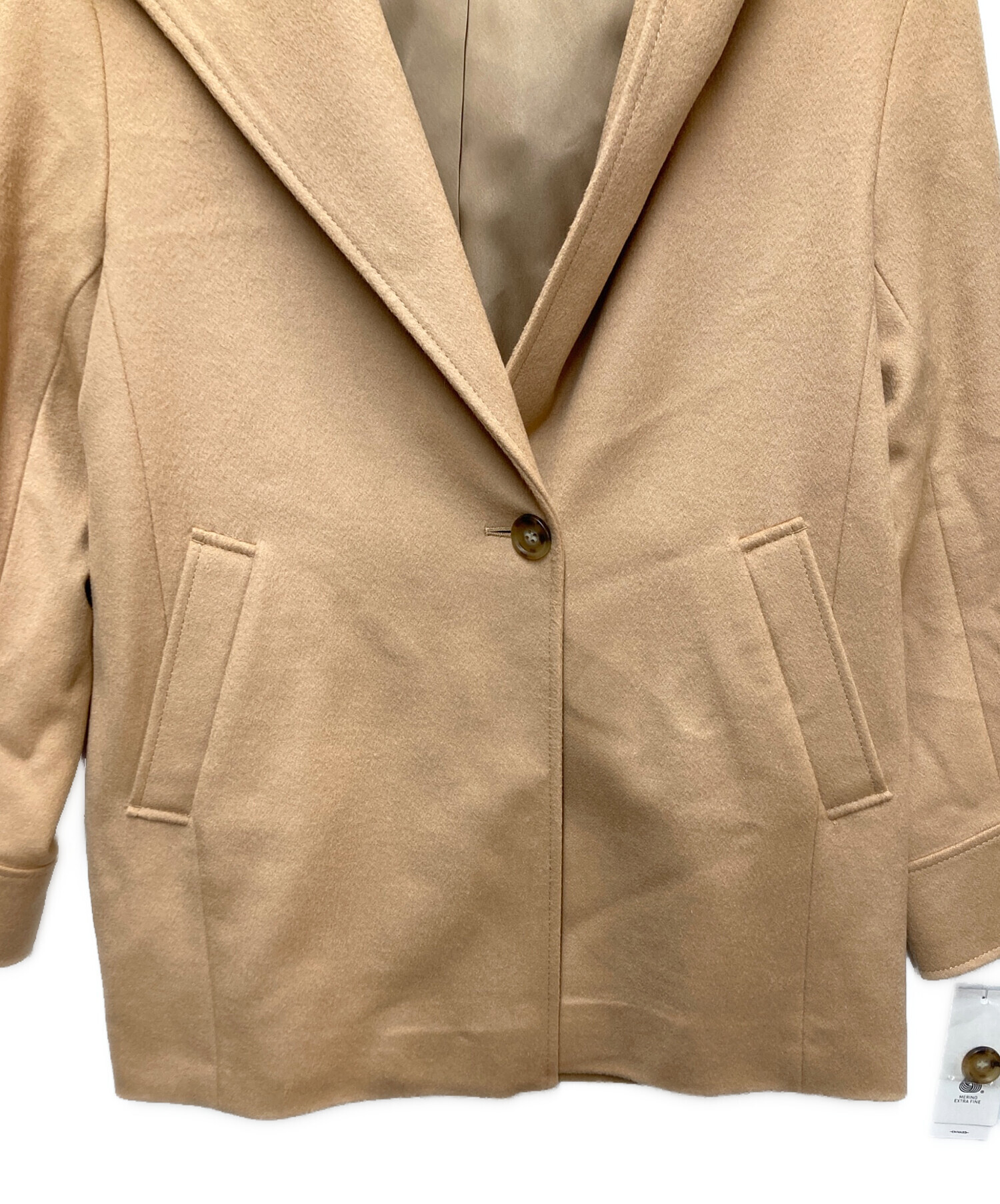 【未使用】23区 ウール カシミヤ ビーバー ショート コート キャメル 38 23区（大きいサイズ） 【カタログ掲載】ウールカシミヤビーバー フード