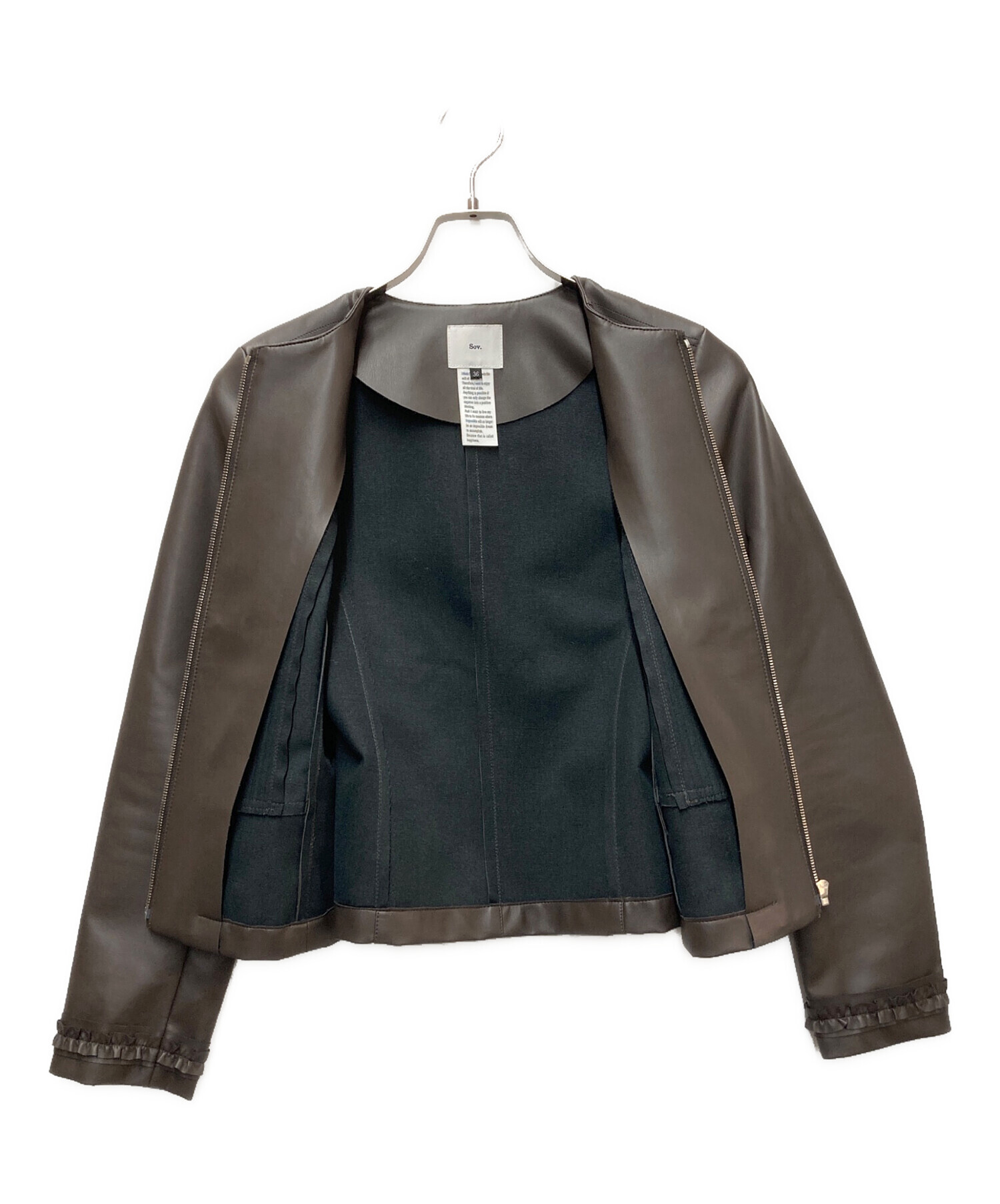 【新品タグ付】Sov. フェイクレザージャケット Sov. / フェイクレザージャケット OUTERS Night STORE | ダブル