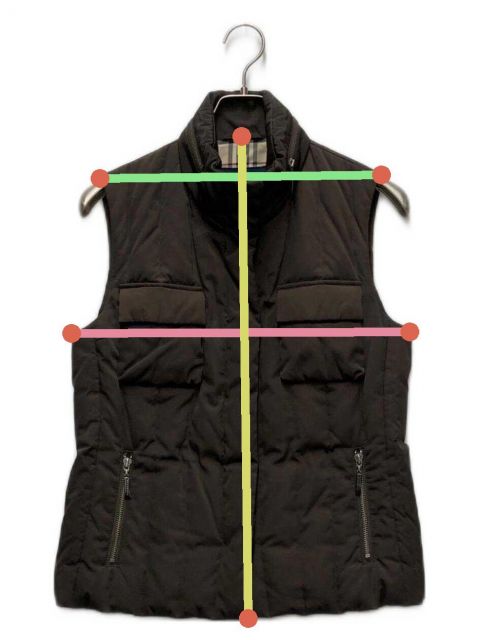 BURBERRY LONDON バーバリーロンドン　ダウンベスト　黒　サイズ40 中古・古着通販】BURBERRY LONDON (バーバリーロンドン) ダウンベスト
