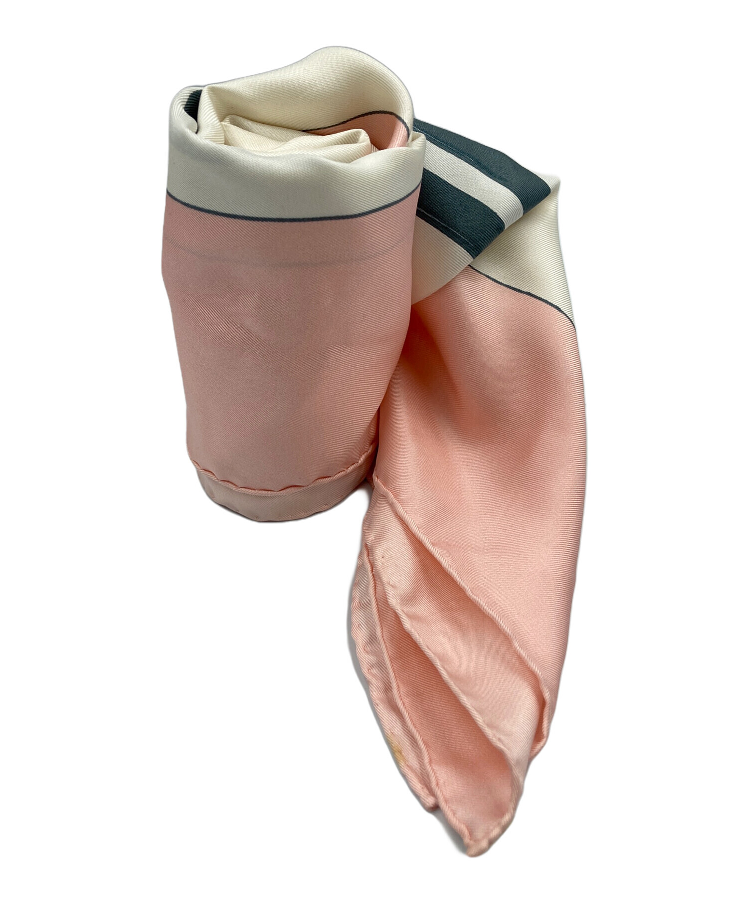 HERMES エルメス カレ90 BRIDES de GALA シルク クリーム 中古・古着 