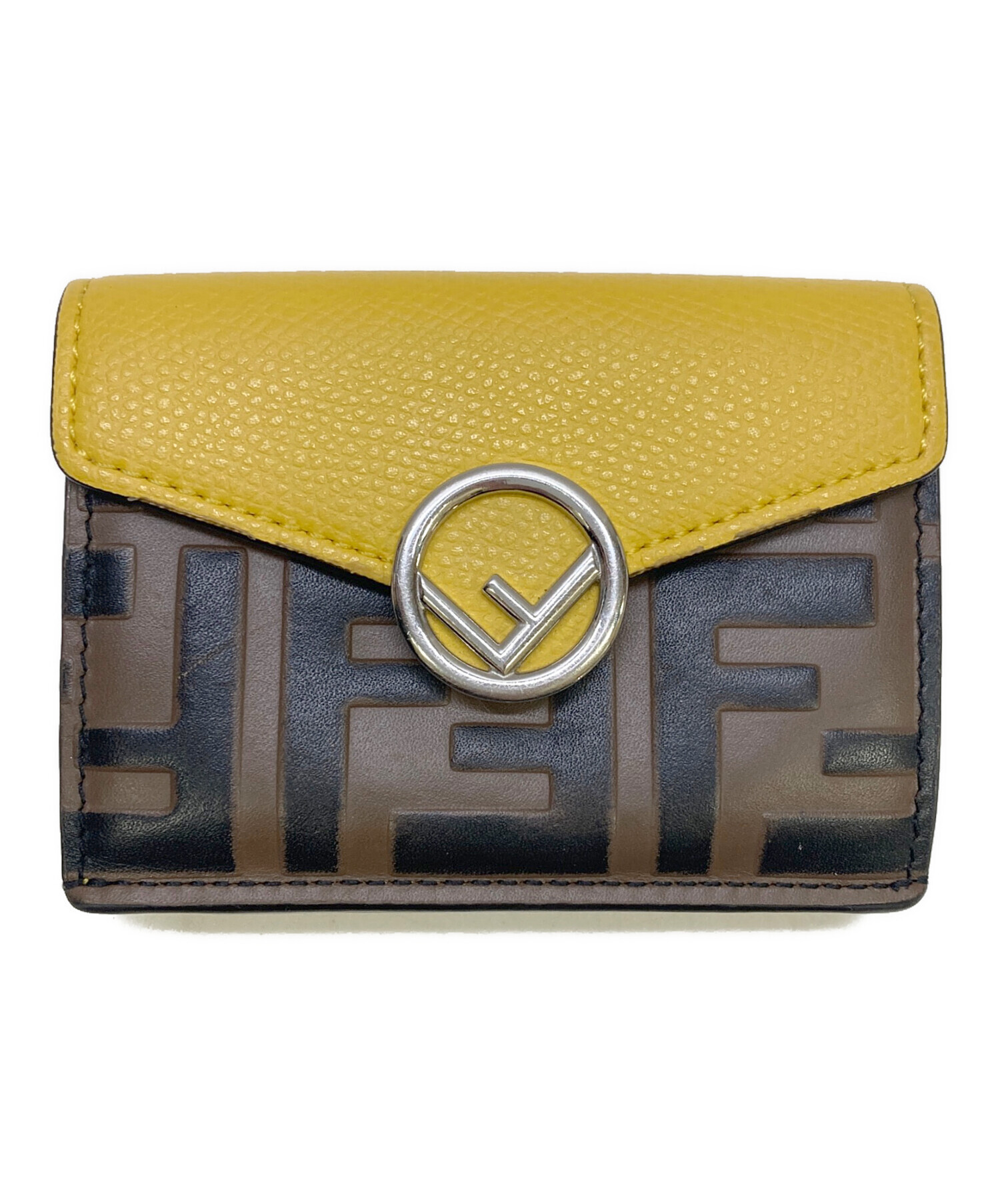 中古・古着通販】FENDI (フェンディ) 3つ折り財布 エフイズ イエロー