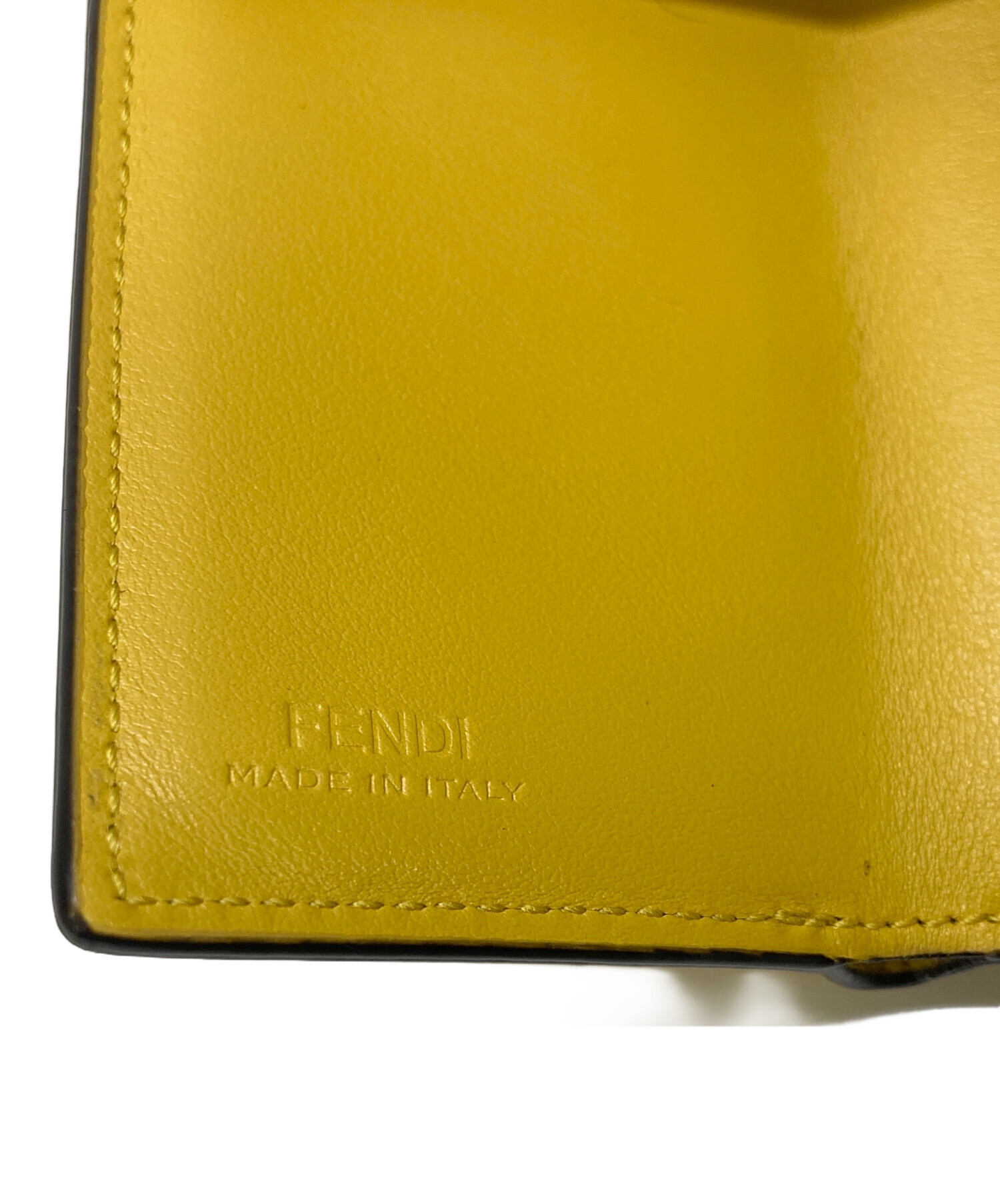 中古・古着通販】FENDI (フェンディ) 3つ折り財布 エフイズ イエロー