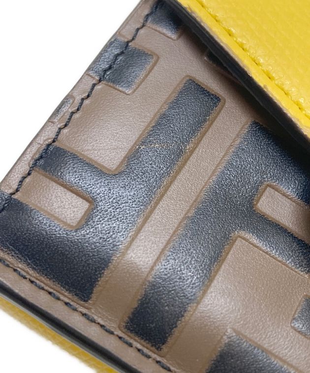 中古・古着通販】FENDI (フェンディ) 3つ折り財布 エフイズ イエロー